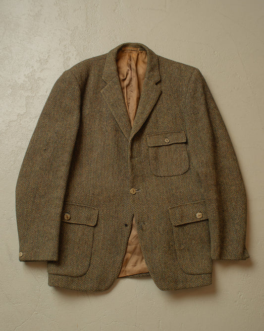 1970s distressed Harris Tweed Wool Jacket - M/L