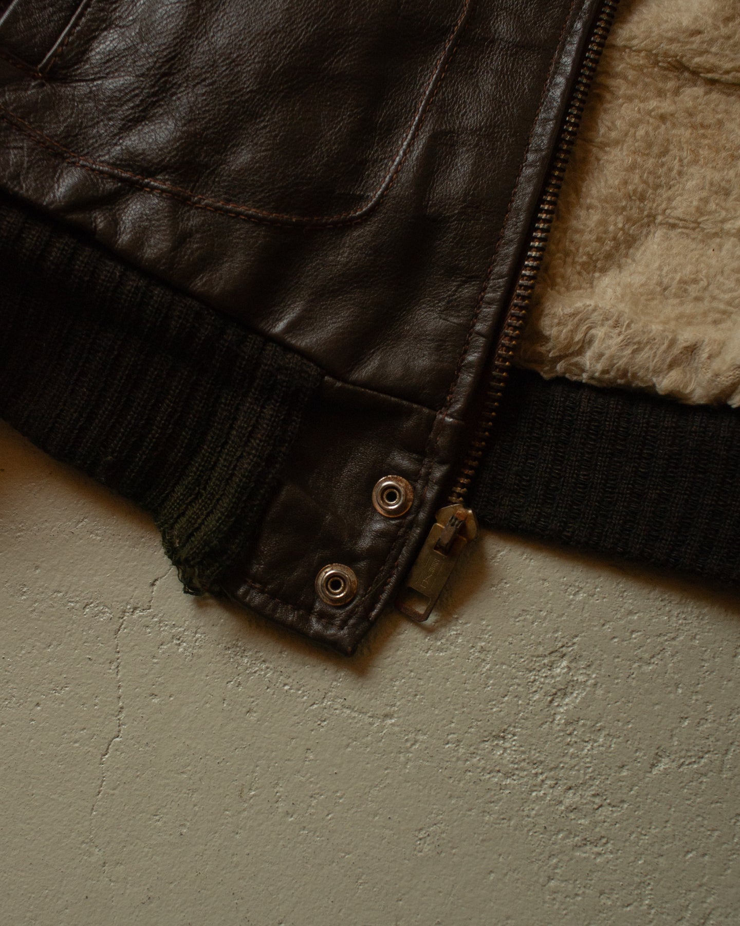 1970s Kirk´s Suede-Life "G1"-Type Leather Flight Jacket brown - M/L