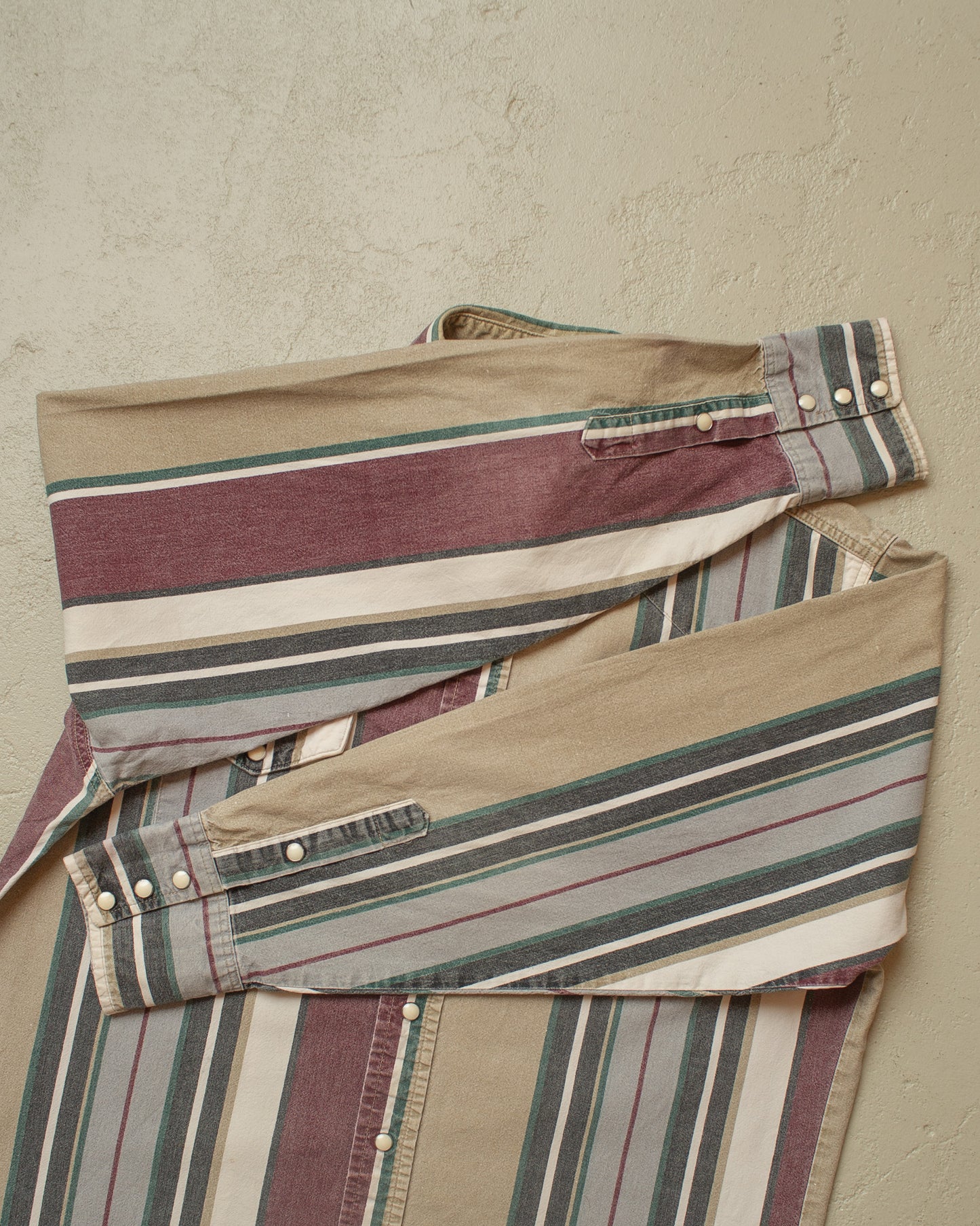 1970s/80s Wrangler striped Pearl Snap Shirt - L/XL