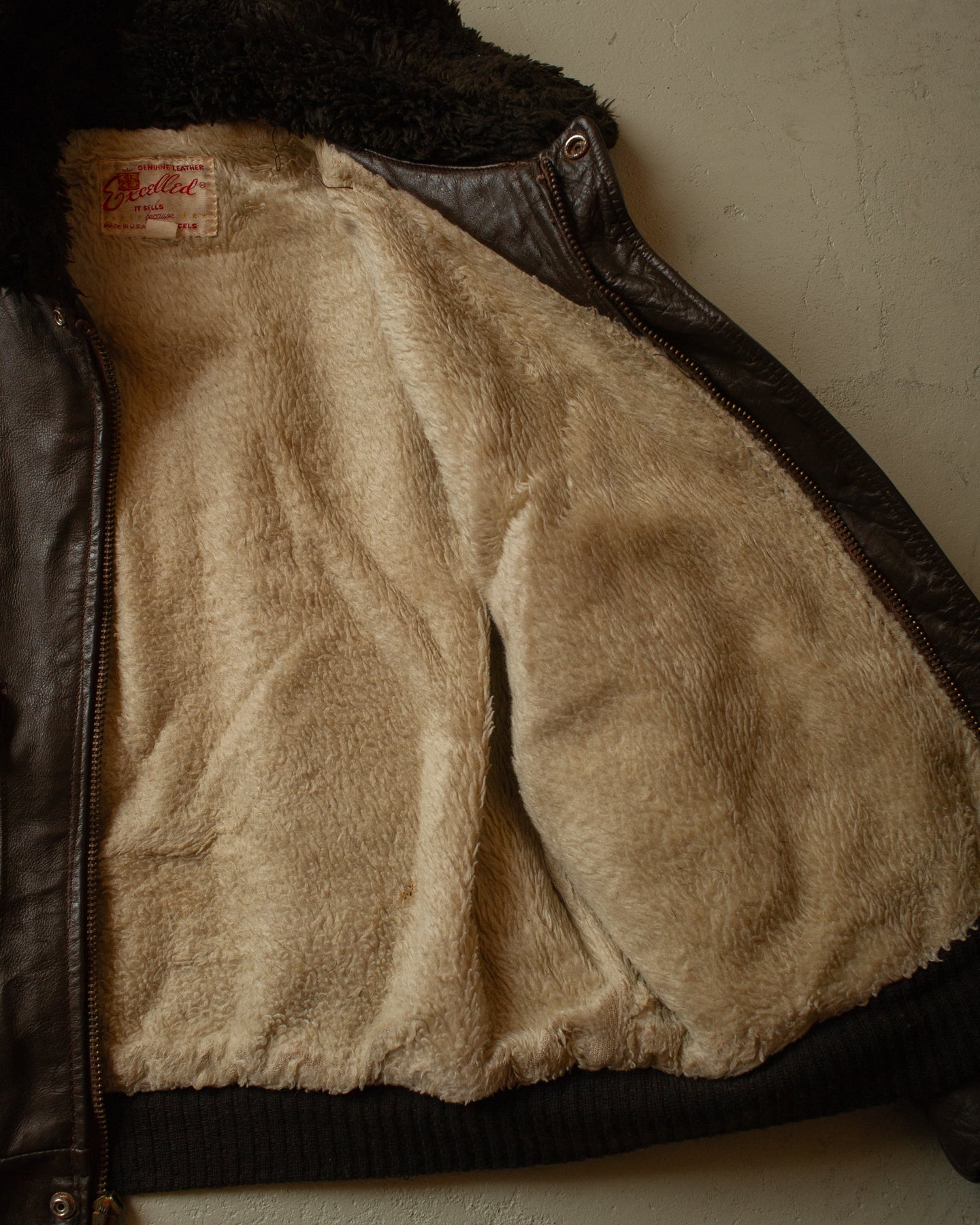 1970s Kirk´s Suede-Life "G1"-Type Leather Flight Jacket brown - M/L