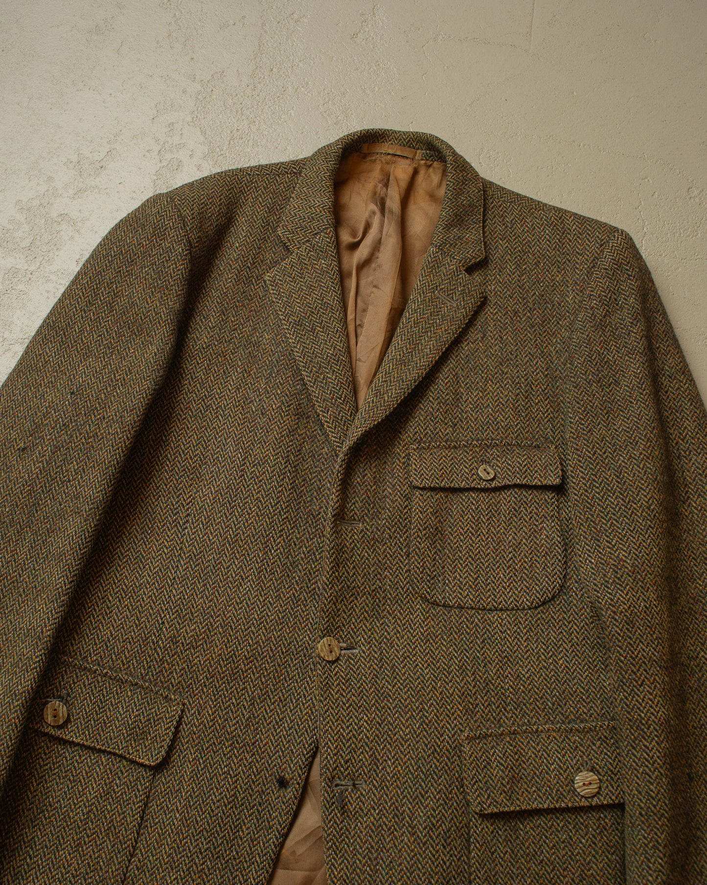 1970s distressed Harris Tweed Wool Jacket - M/L