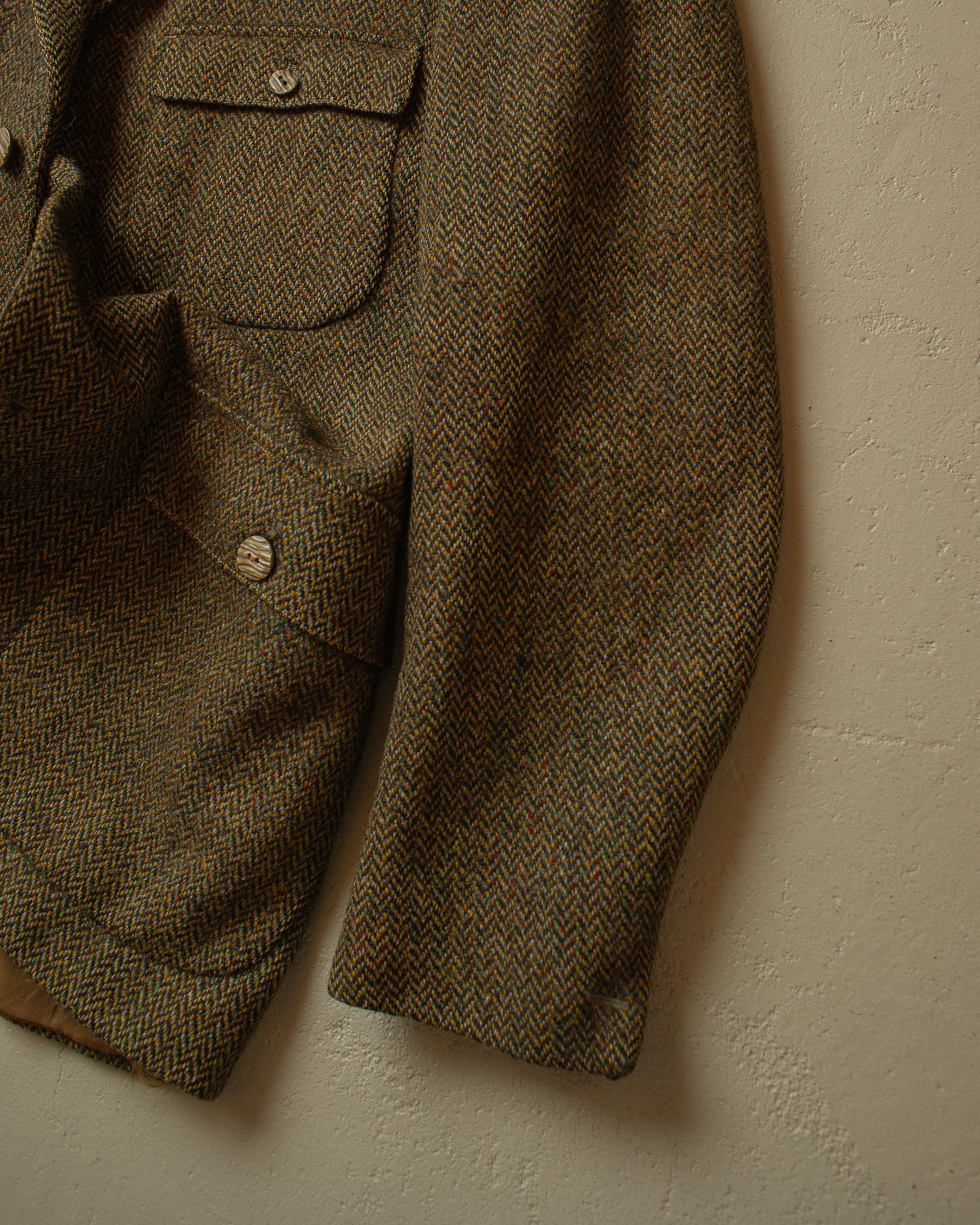1970s distressed Harris Tweed Wool Jacket - M/L