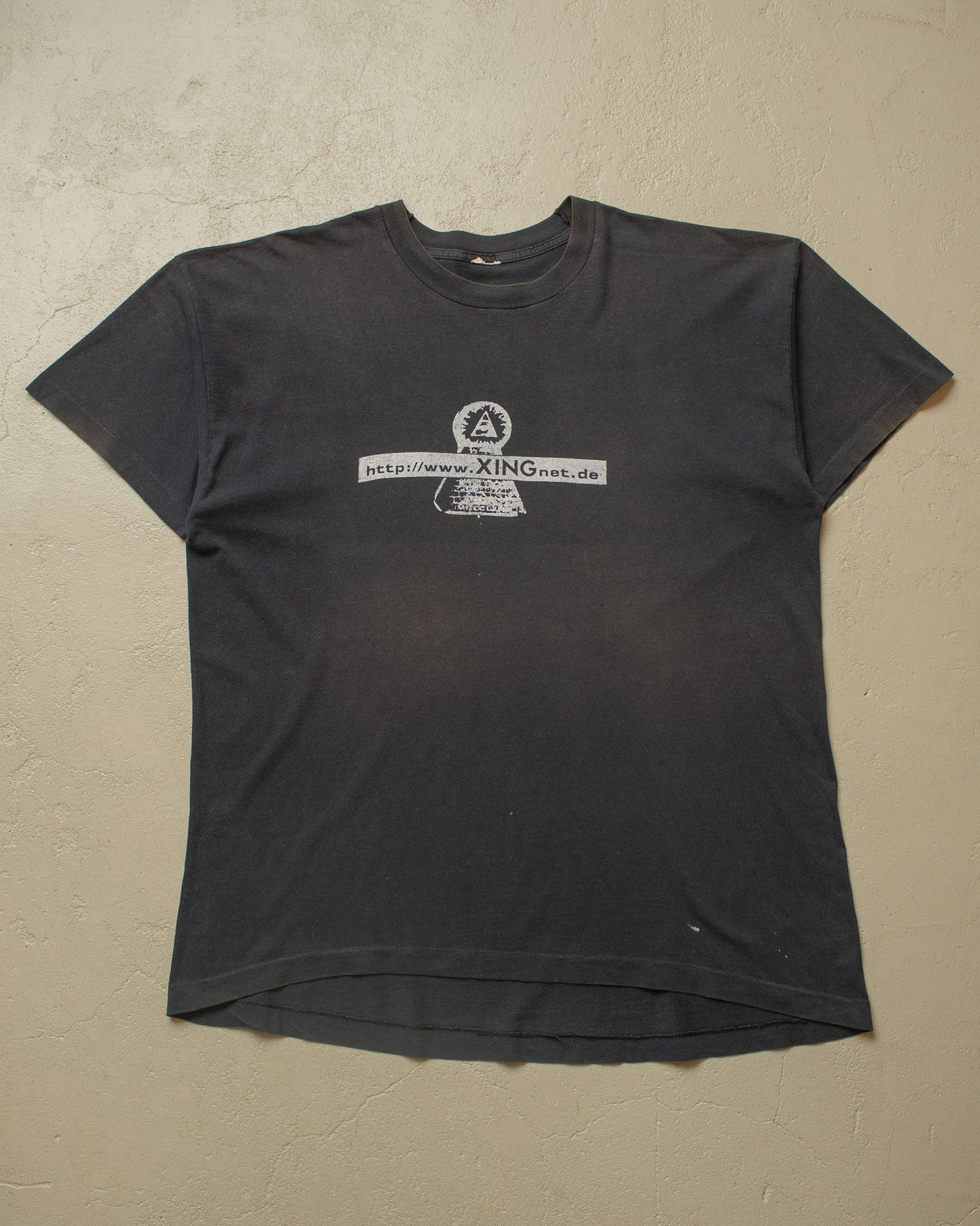 1990s Faded Xing Promo T-shirt black - XL/XXL