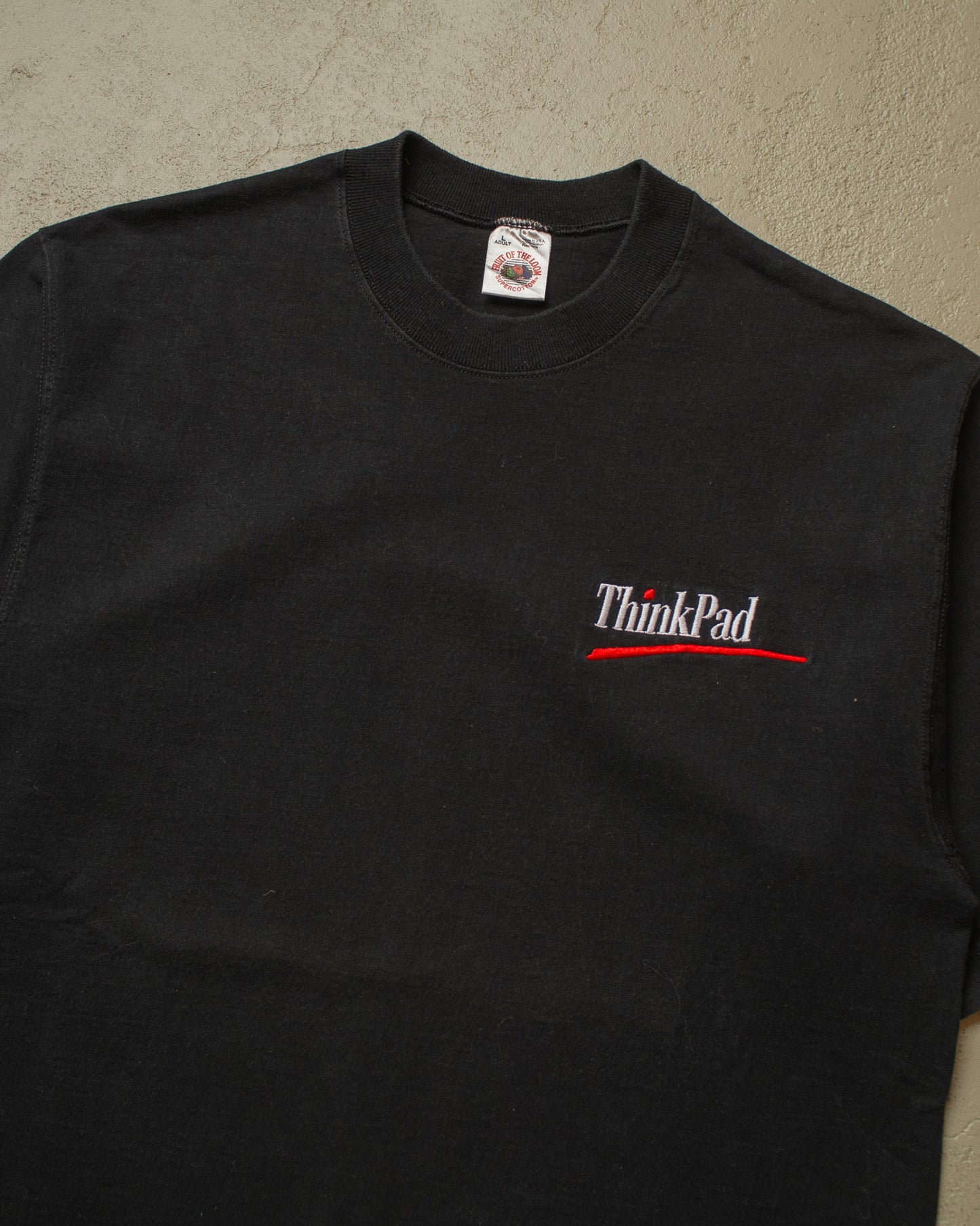 1990s IBM Thinkpad Heavy Cotton T-shirt black - L