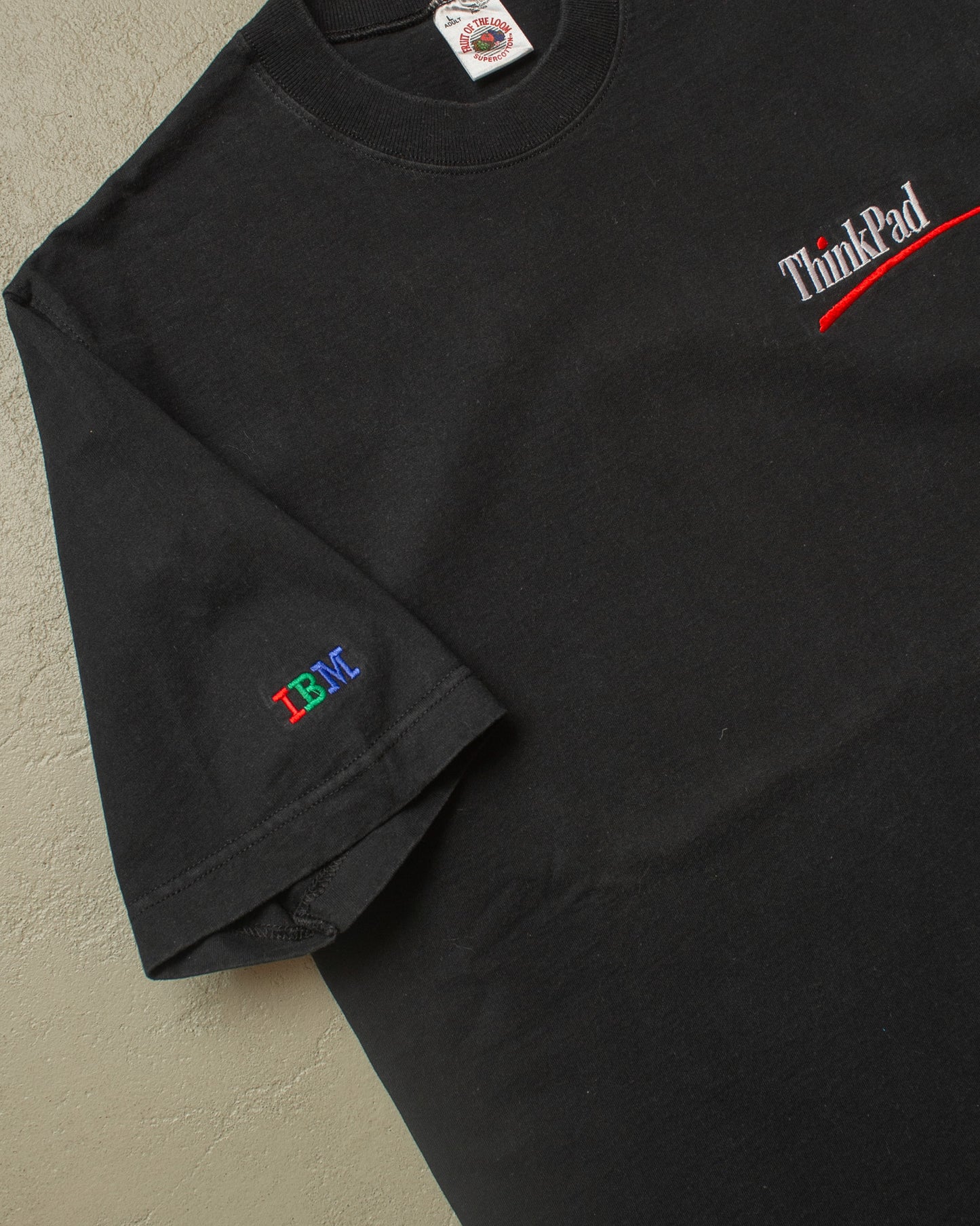 1990s IBM Thinkpad Heavy Cotton T-shirt black - L