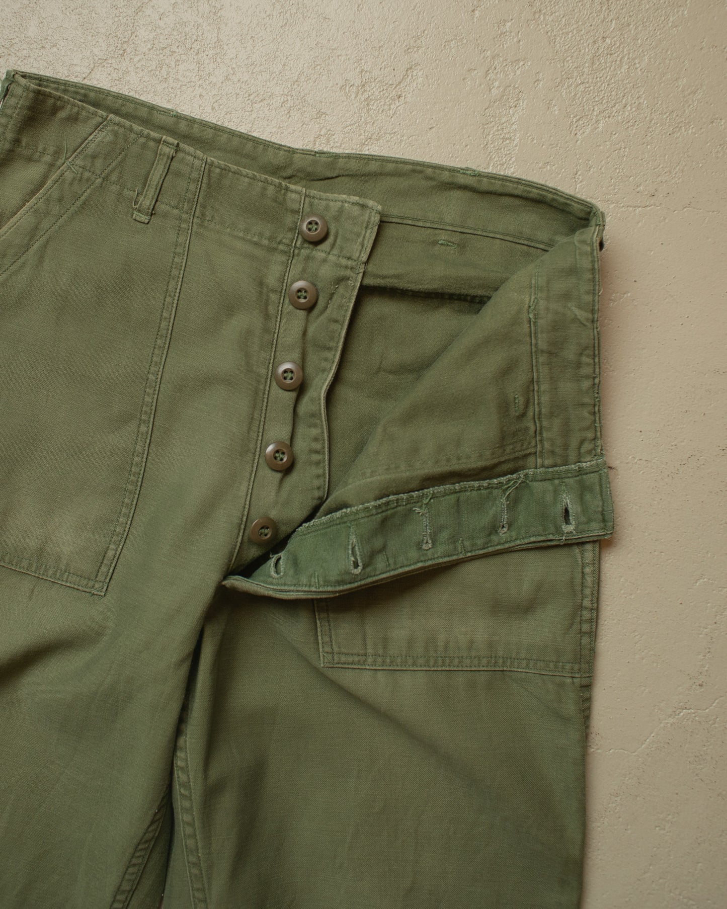 1960s/70s US Army OG-107 Baker Pants green - W32,5 L24