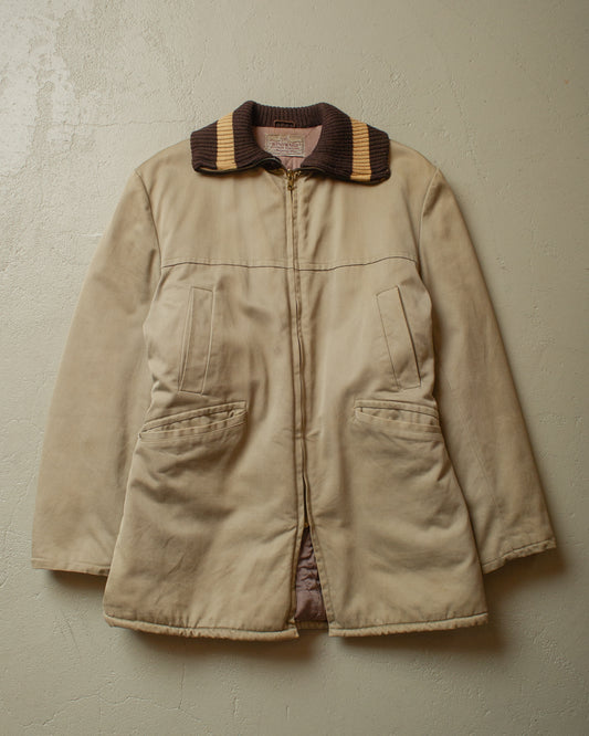 1950s Womens Windward Plaid Jacket beige - S/M