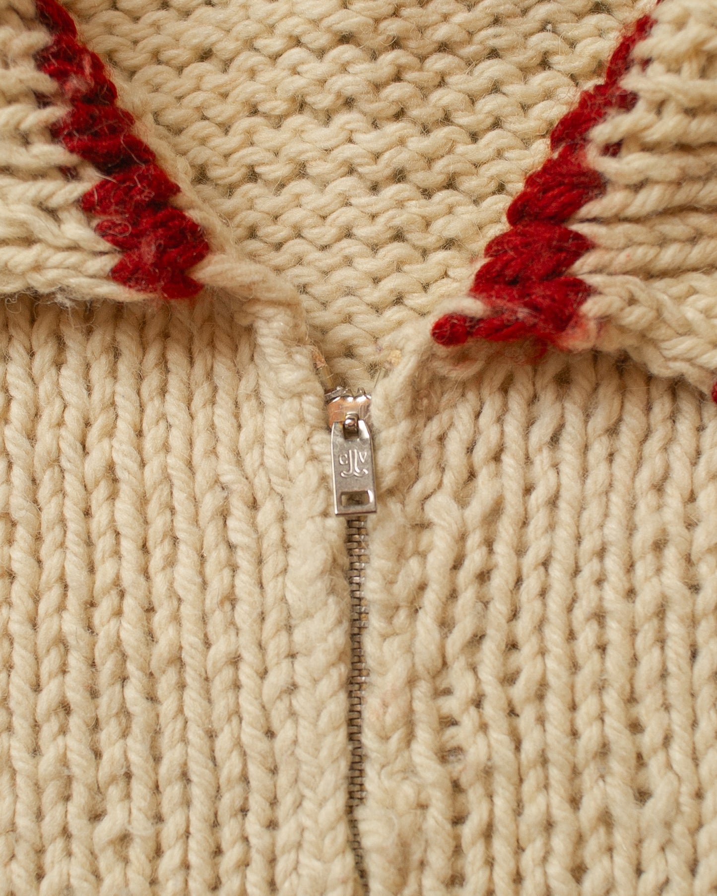 1970s Handmade Knit Jacket beige - M