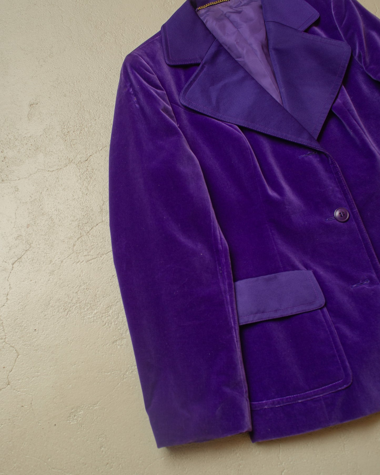 1970s/80s German Womens ‚wibor’ Velvet Suit purple - M/L