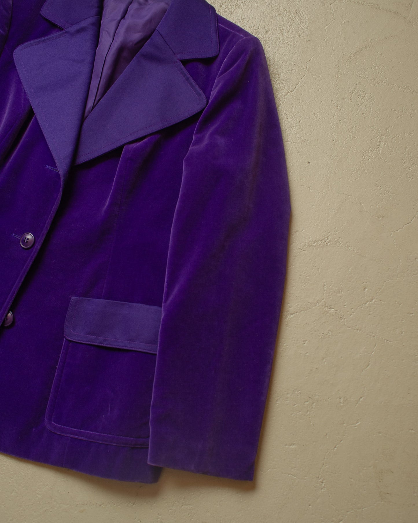 1970s/80s German Womens ‚wibor’ Velvet Suit purple - M/L