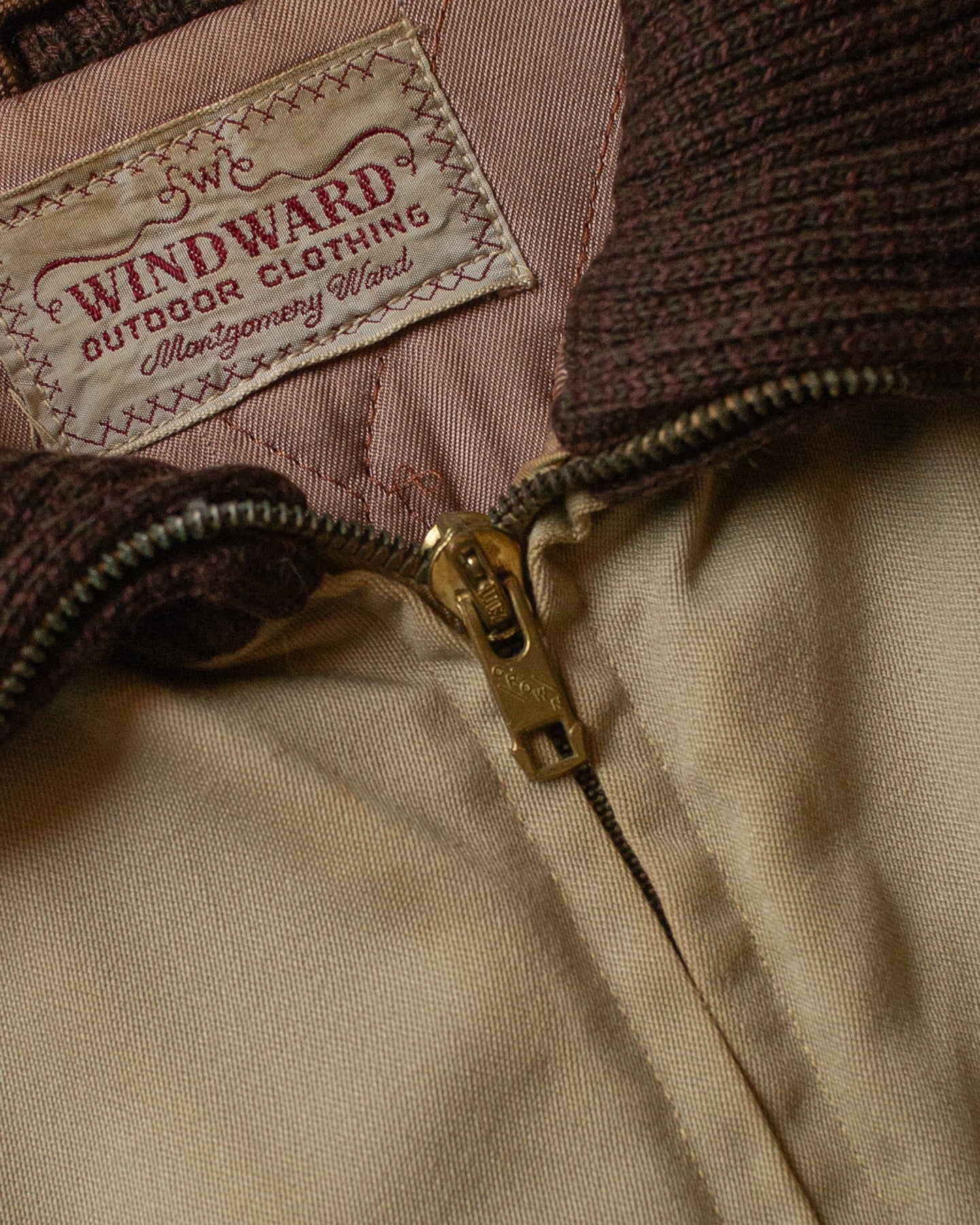 1950s Womens Windward Plaid Jacket beige - S/M
