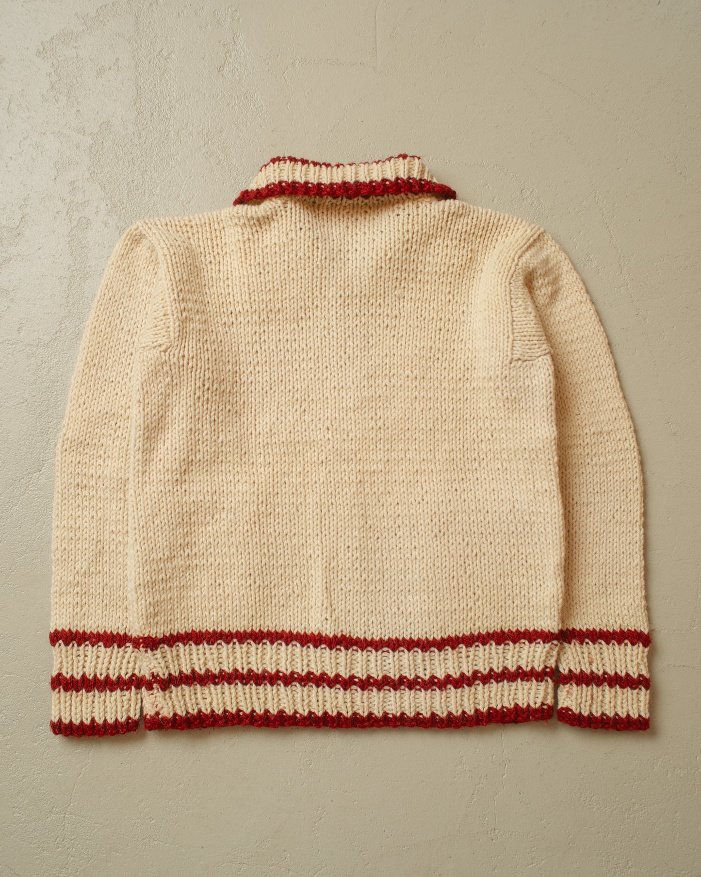 1970s Handmade Knit Jacket beige - M