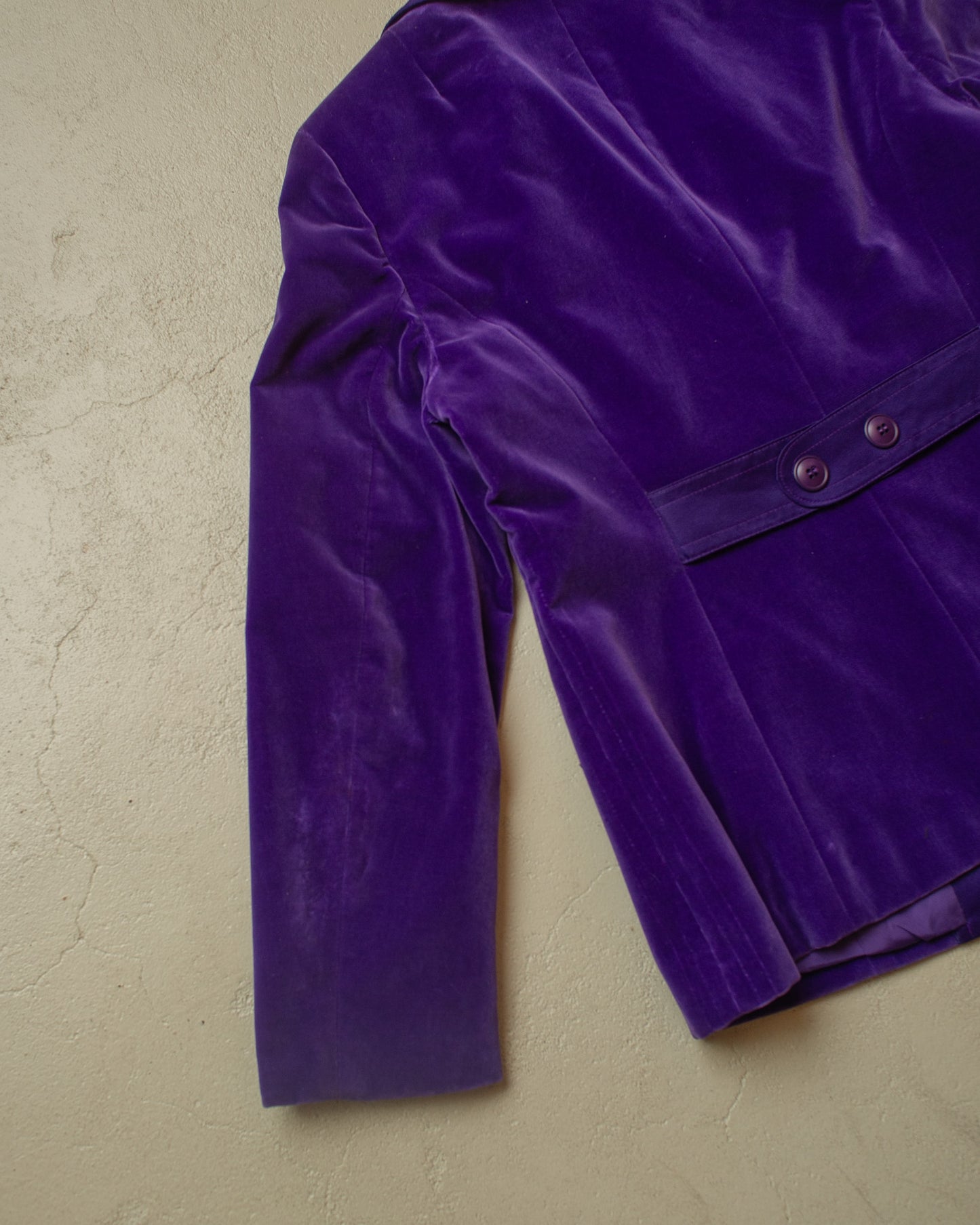 1970s/80s German Womens ‚wibor’ Velvet Suit purple - M/L