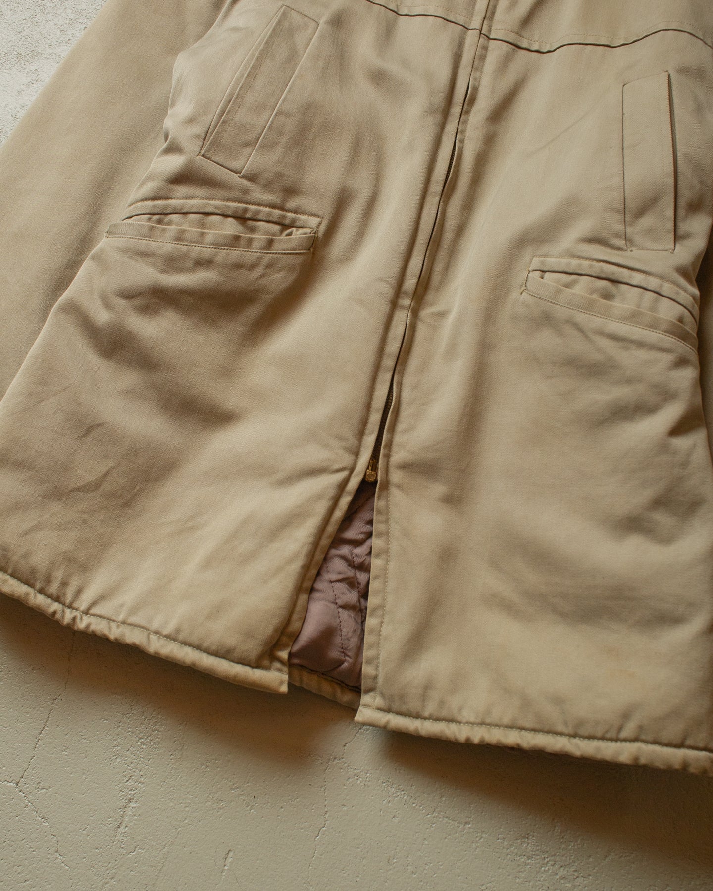 1950s Womens Windward Plaid Jacket beige - S/M