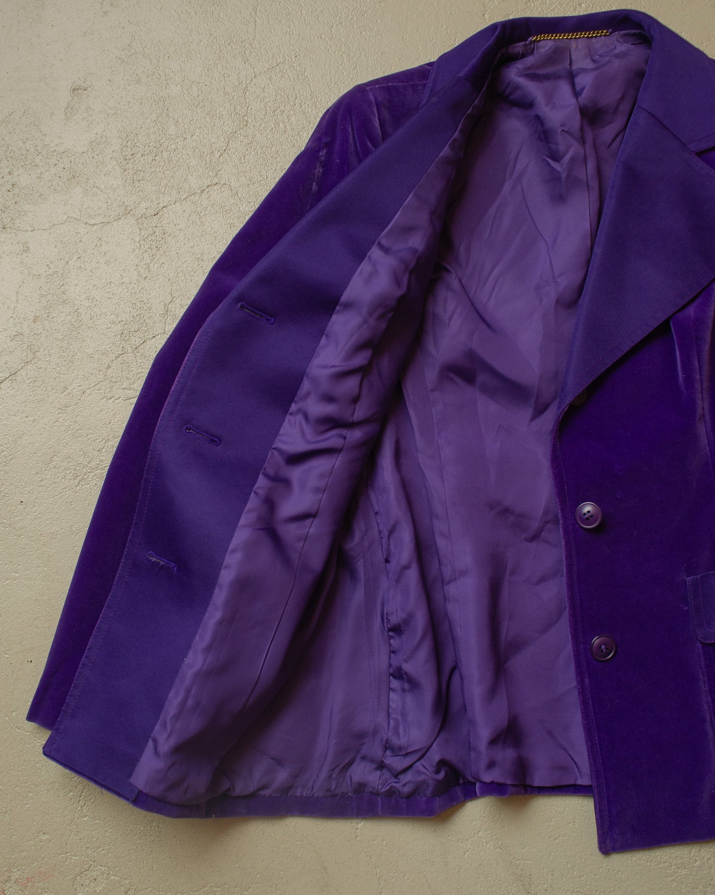 1970s/80s German Womens ‚wibor’ Velvet Suit purple - M/L