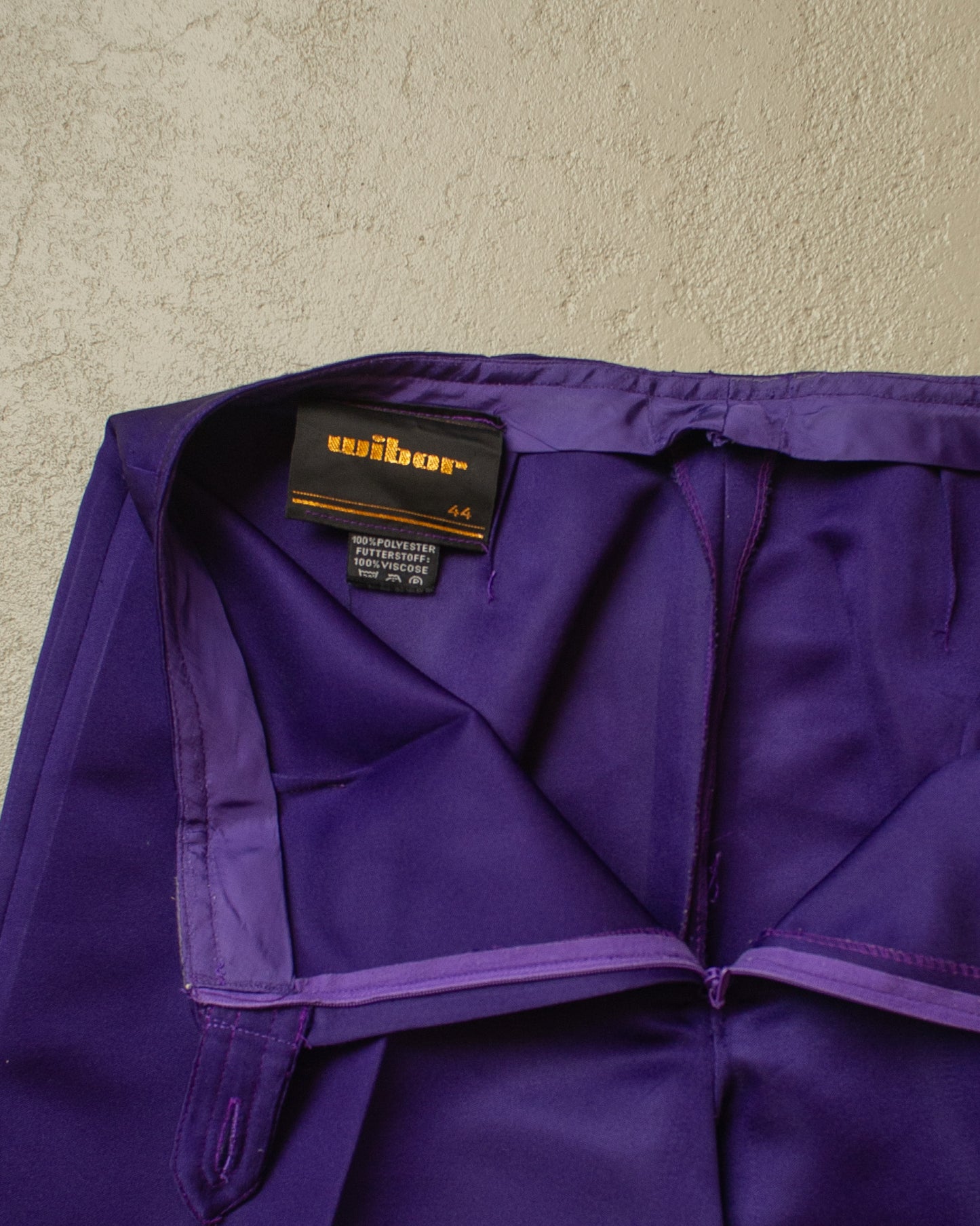 1970s/80s German Womens ‚wibor’ Velvet Suit purple - M/L