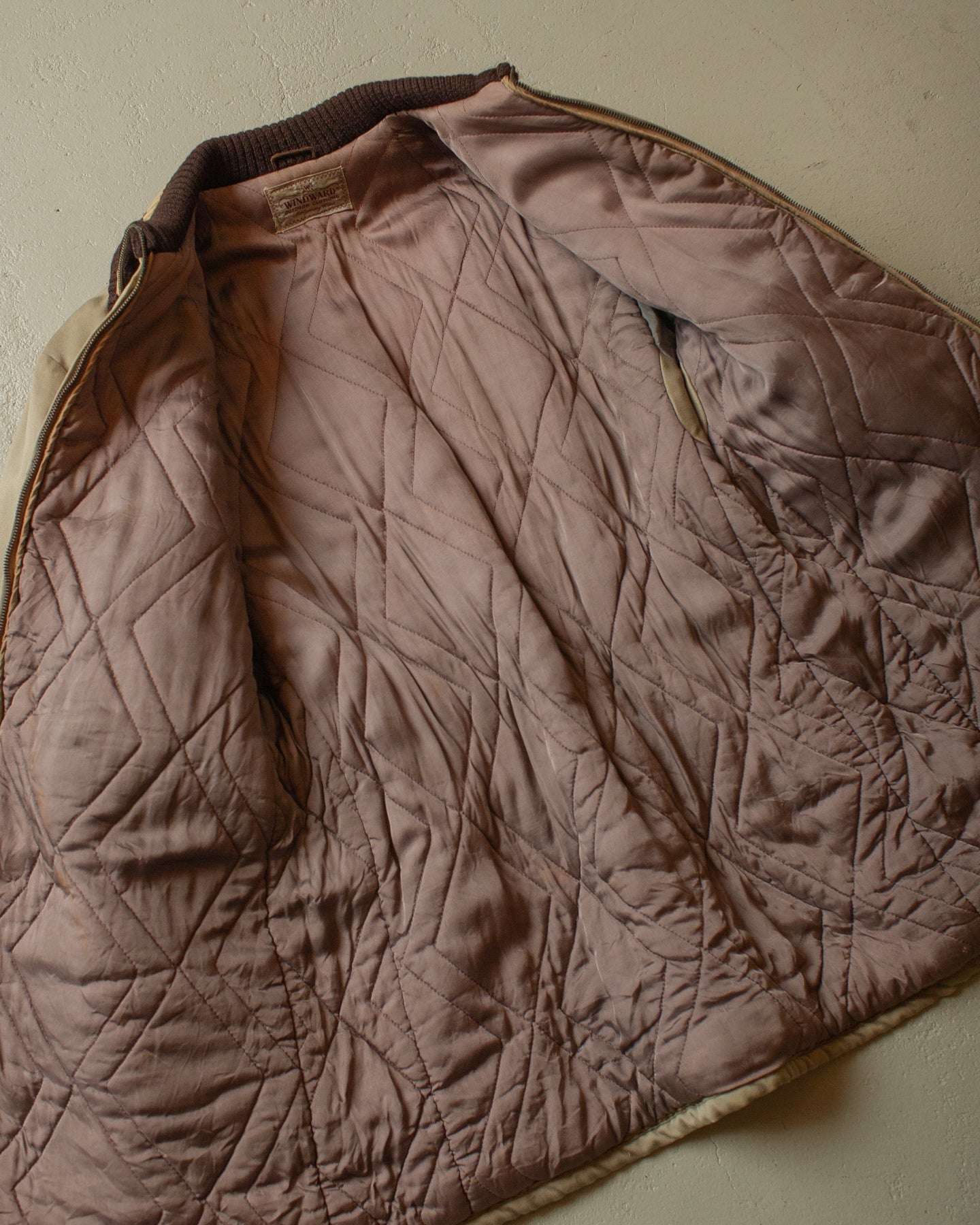 1950s Womens Windward Plaid Jacket beige - S/M