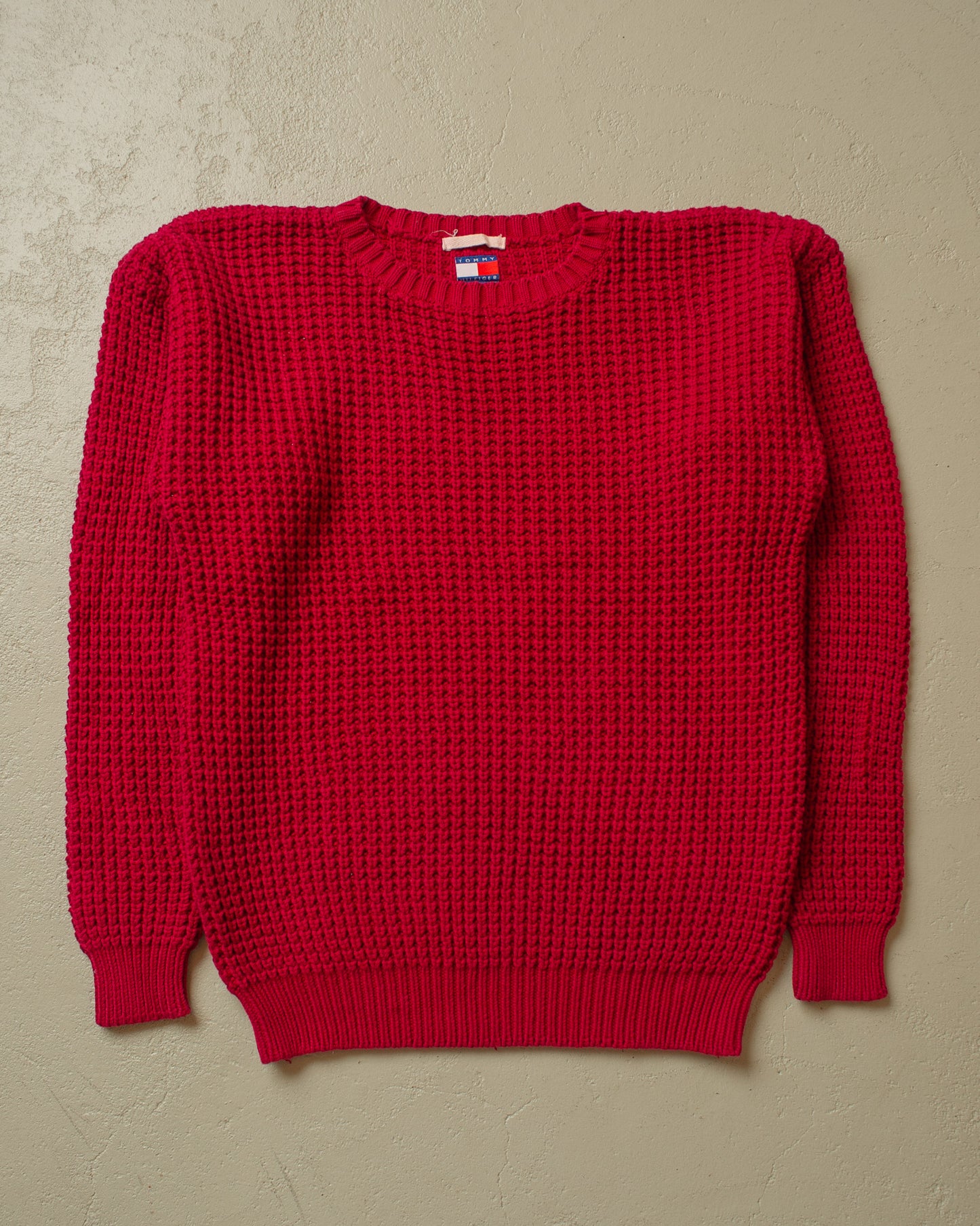 90s Tommy Hilfiger Knit Sweater burgundy - M/L