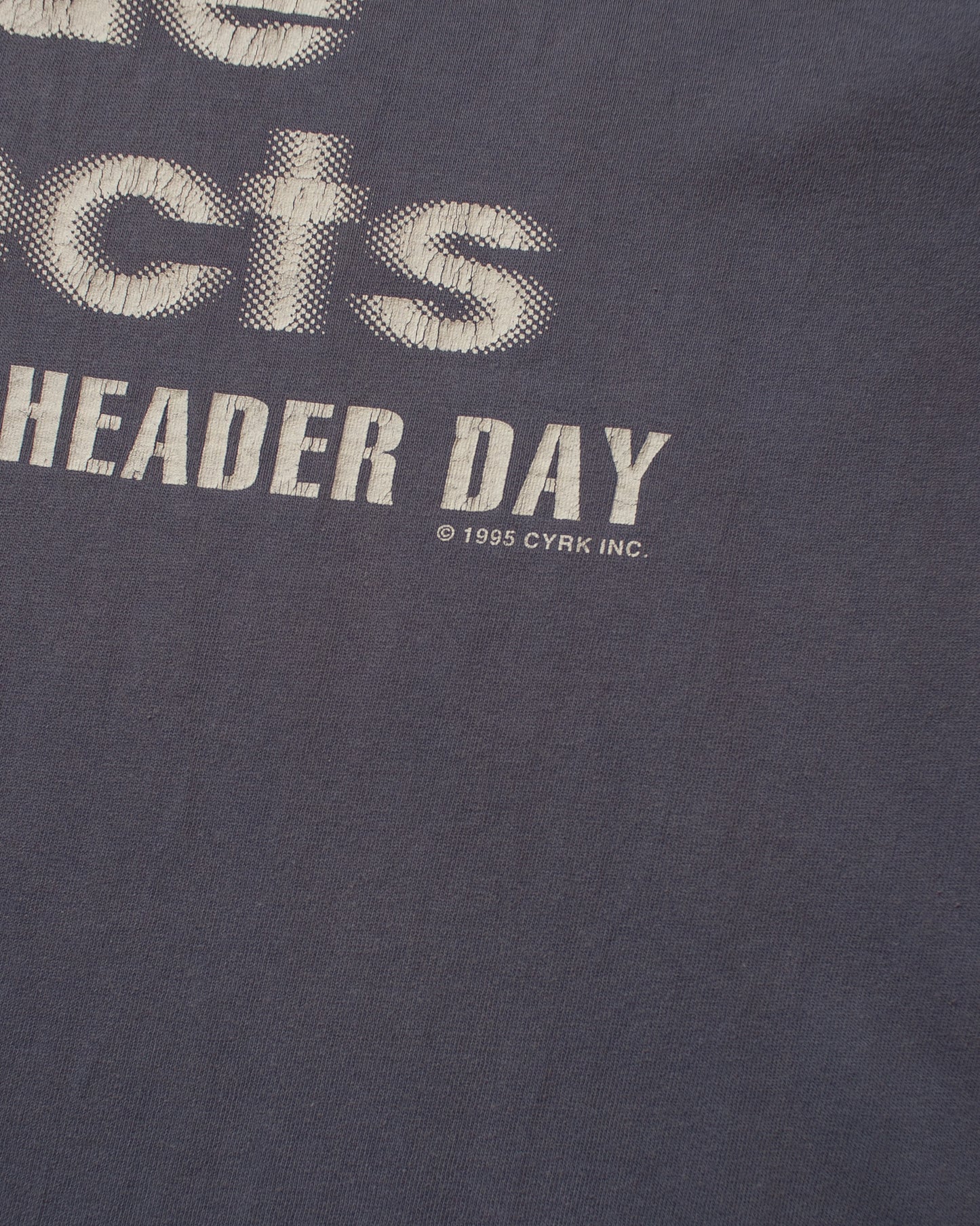 1995 distressed "head balls" T-shirt blue - XXL