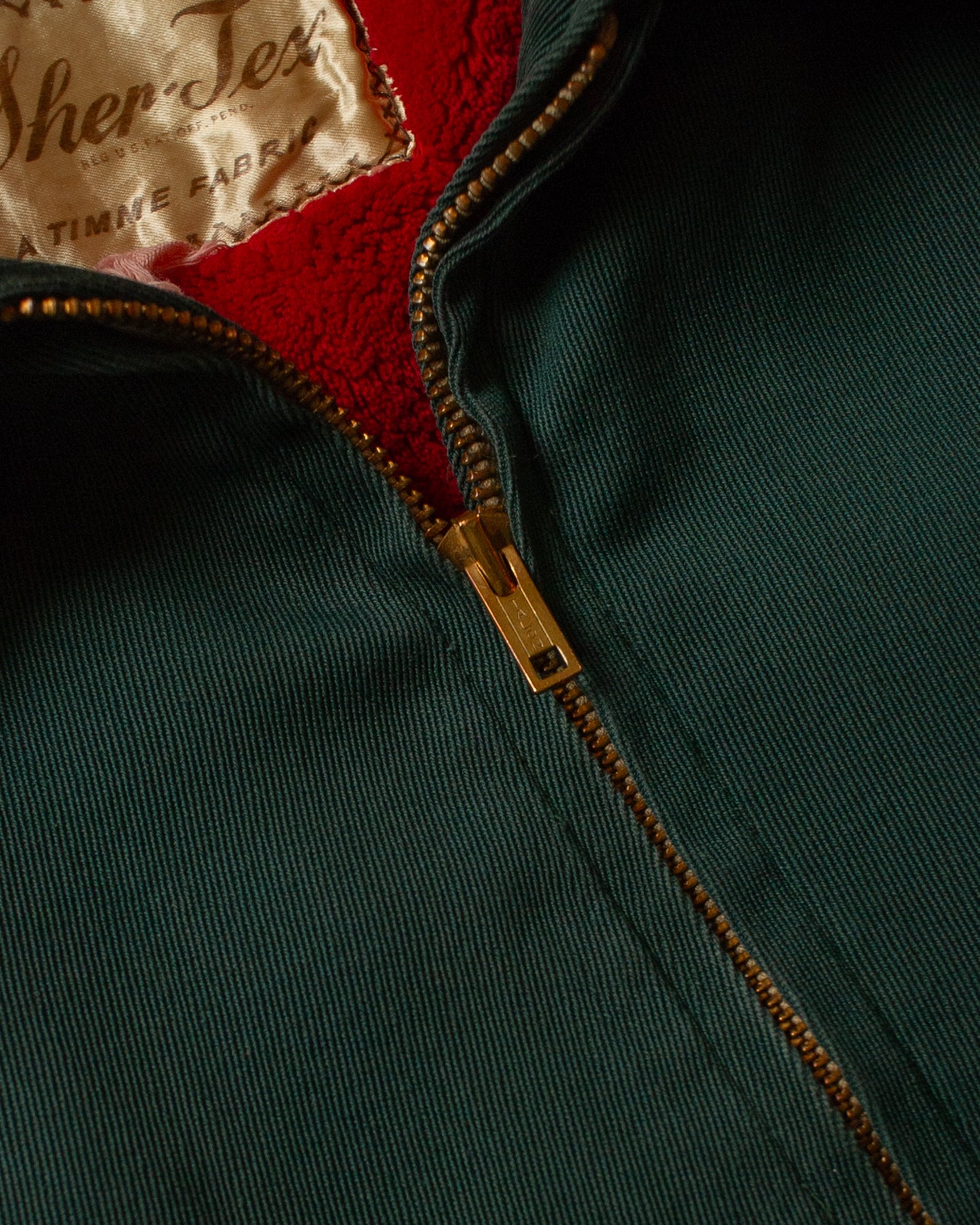 1950s Irwin Foster Sherpa lined Jacket green - M/L