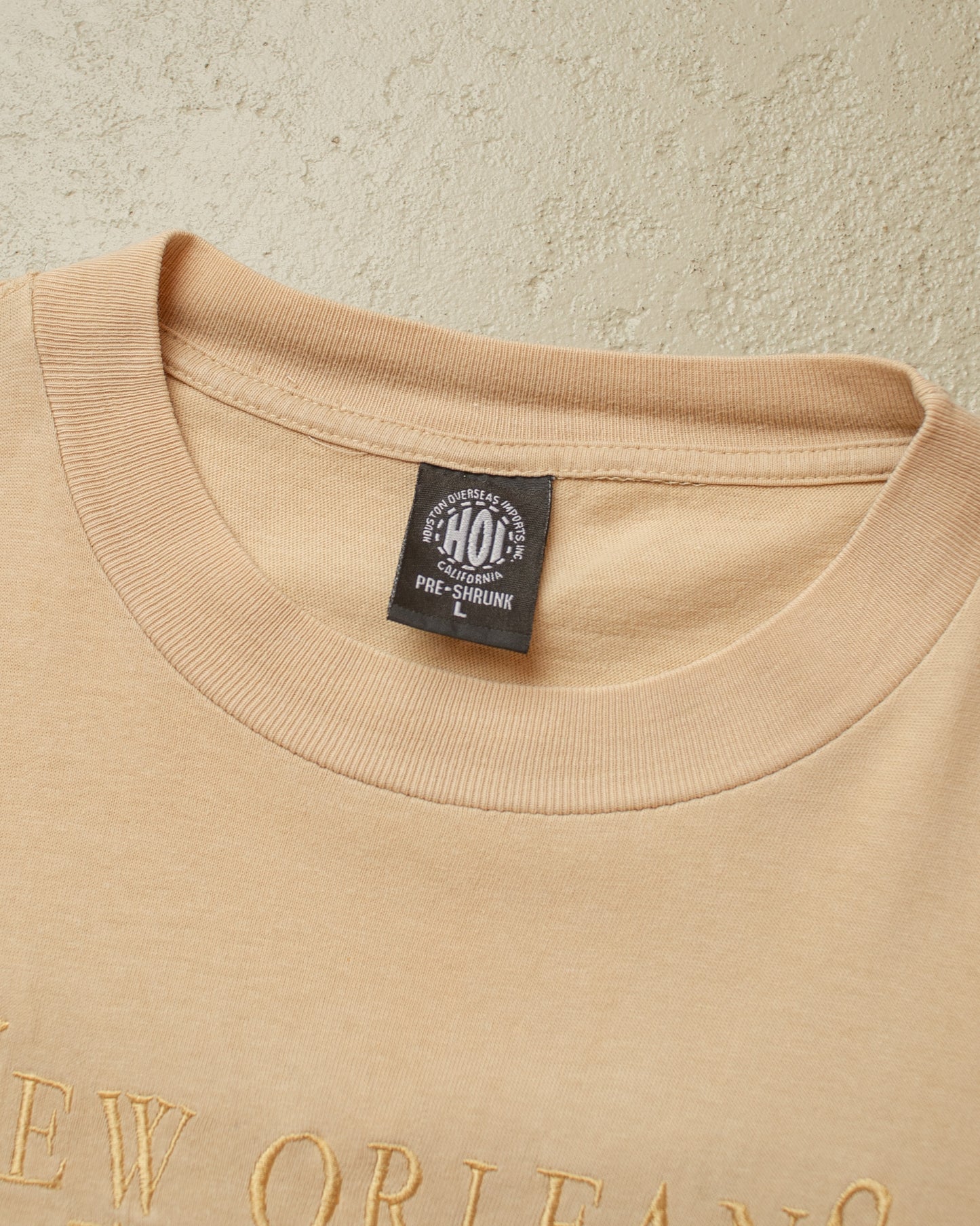 1990s stained New Orleans Jazz T-shirt beige - L/XL