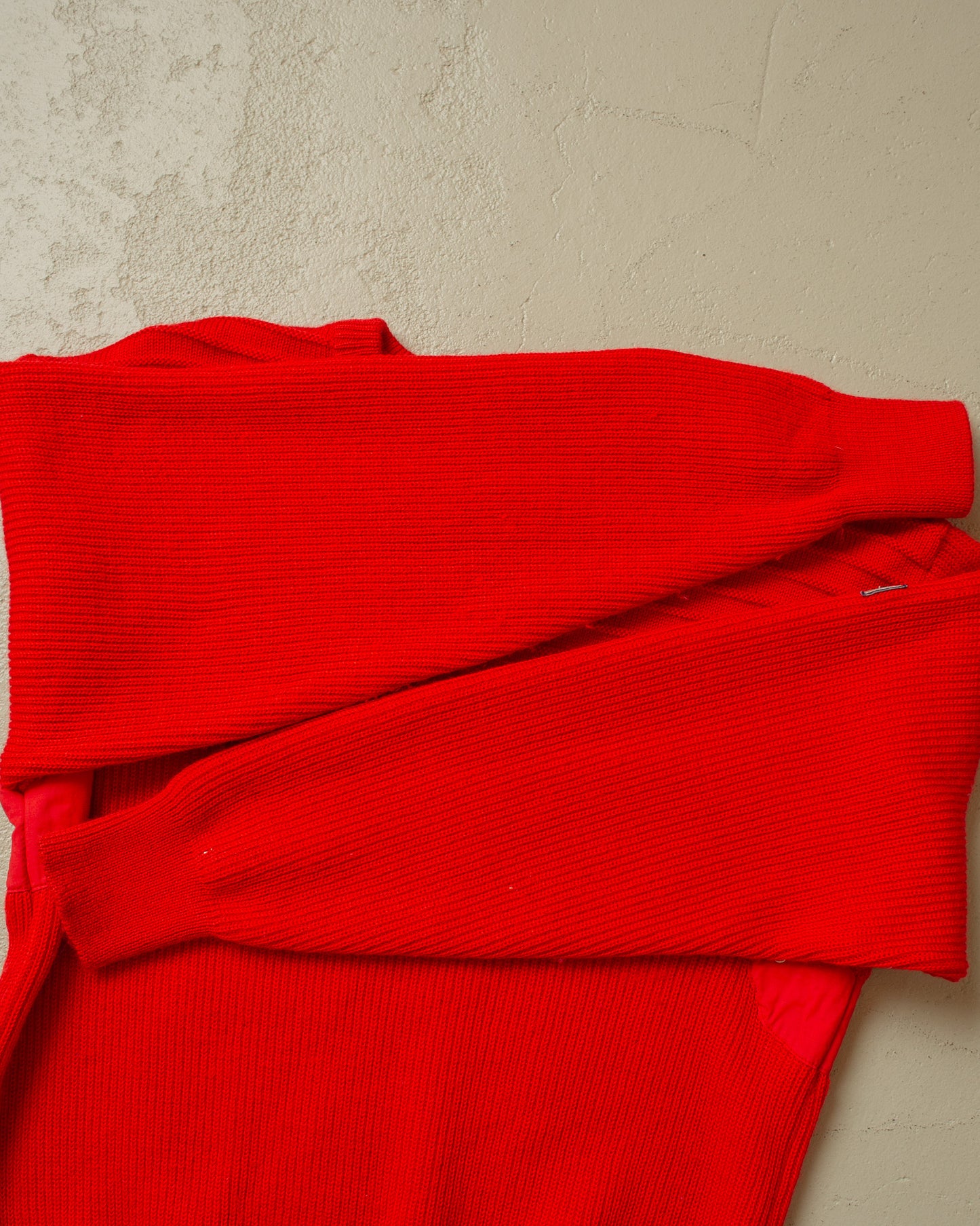 1980s Fila Textured Ski Knit Sweater red - M