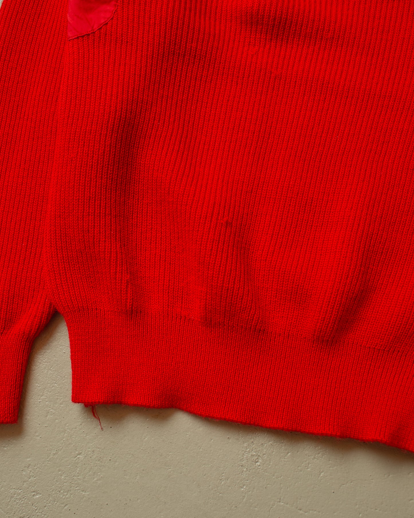 1980s Fila Textured Ski Knit Sweater red - M