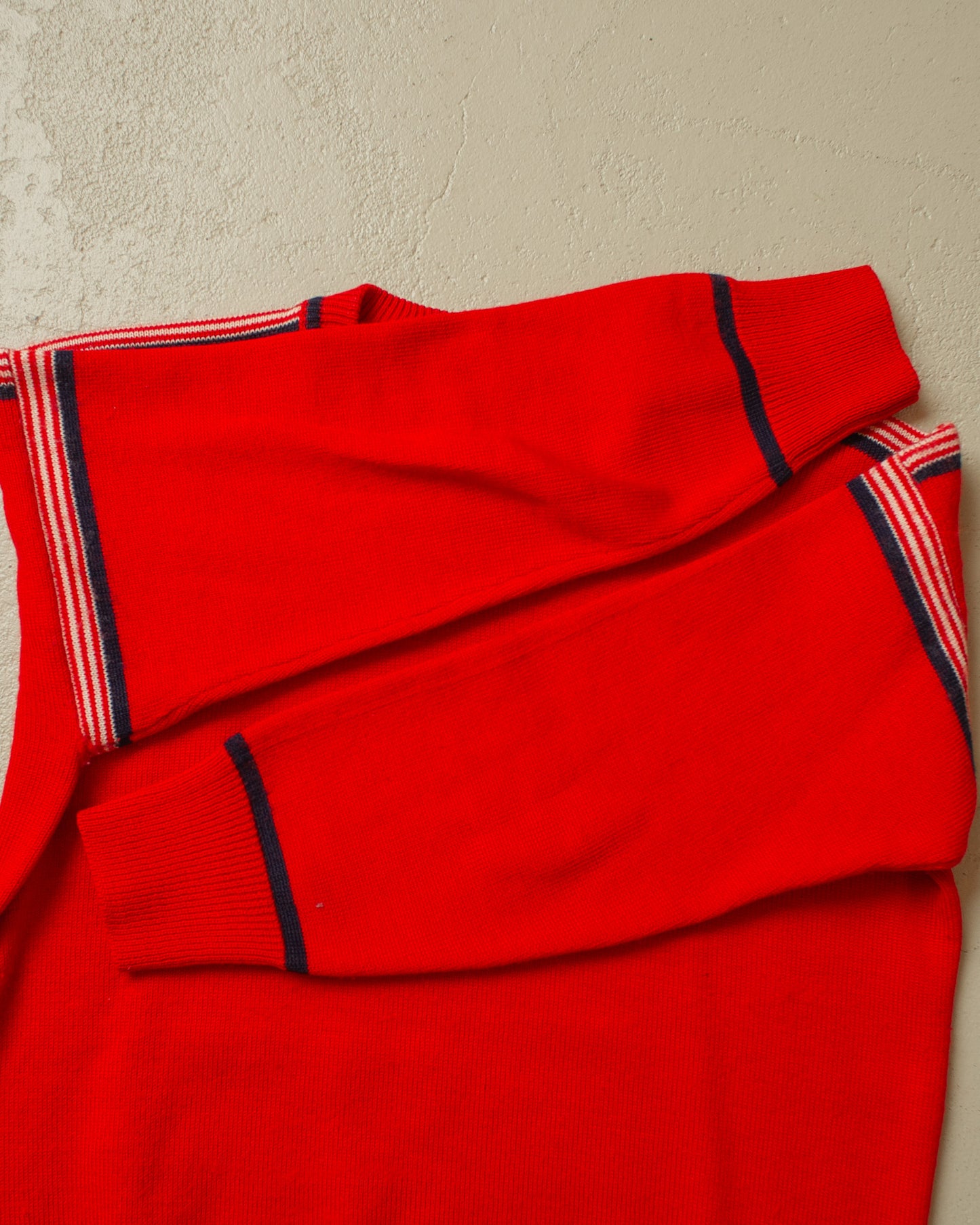 1980s Fila light Knit Sweater red - S/M