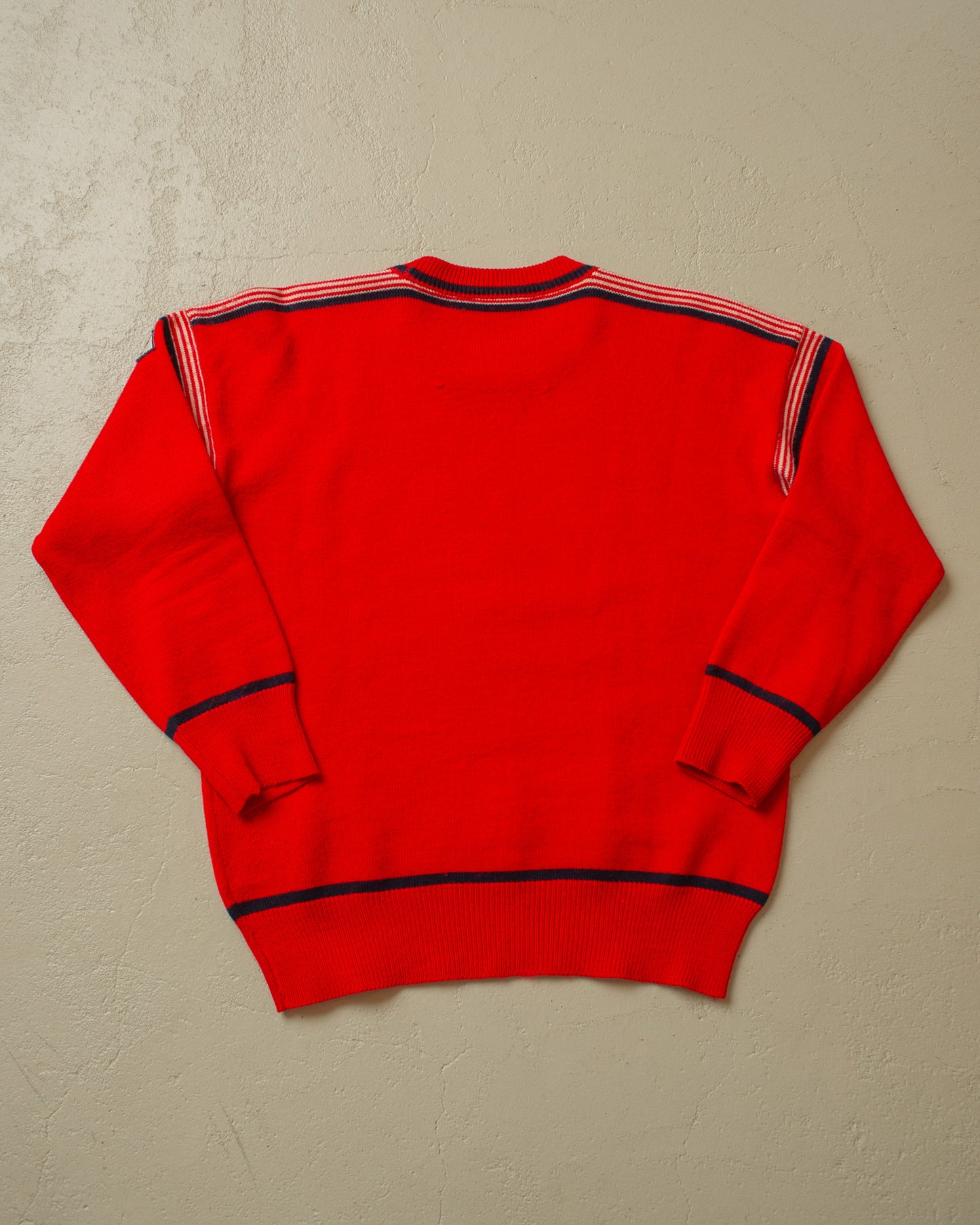 1980s Fila light Knit Sweater red - S/M