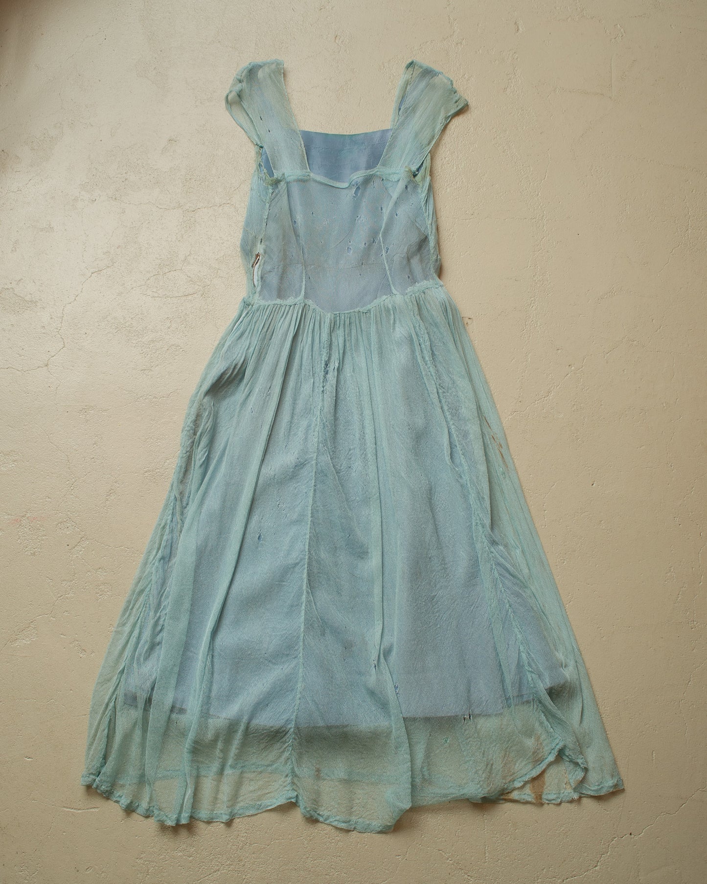 1950s Womens German "2in1" Dress blue - S/M