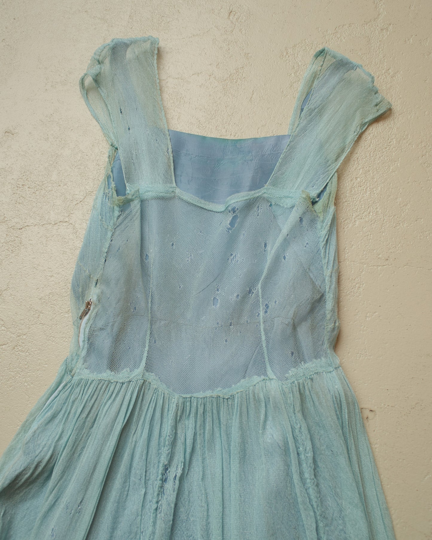 1950s Womens German "2in1" Dress blue - S/M