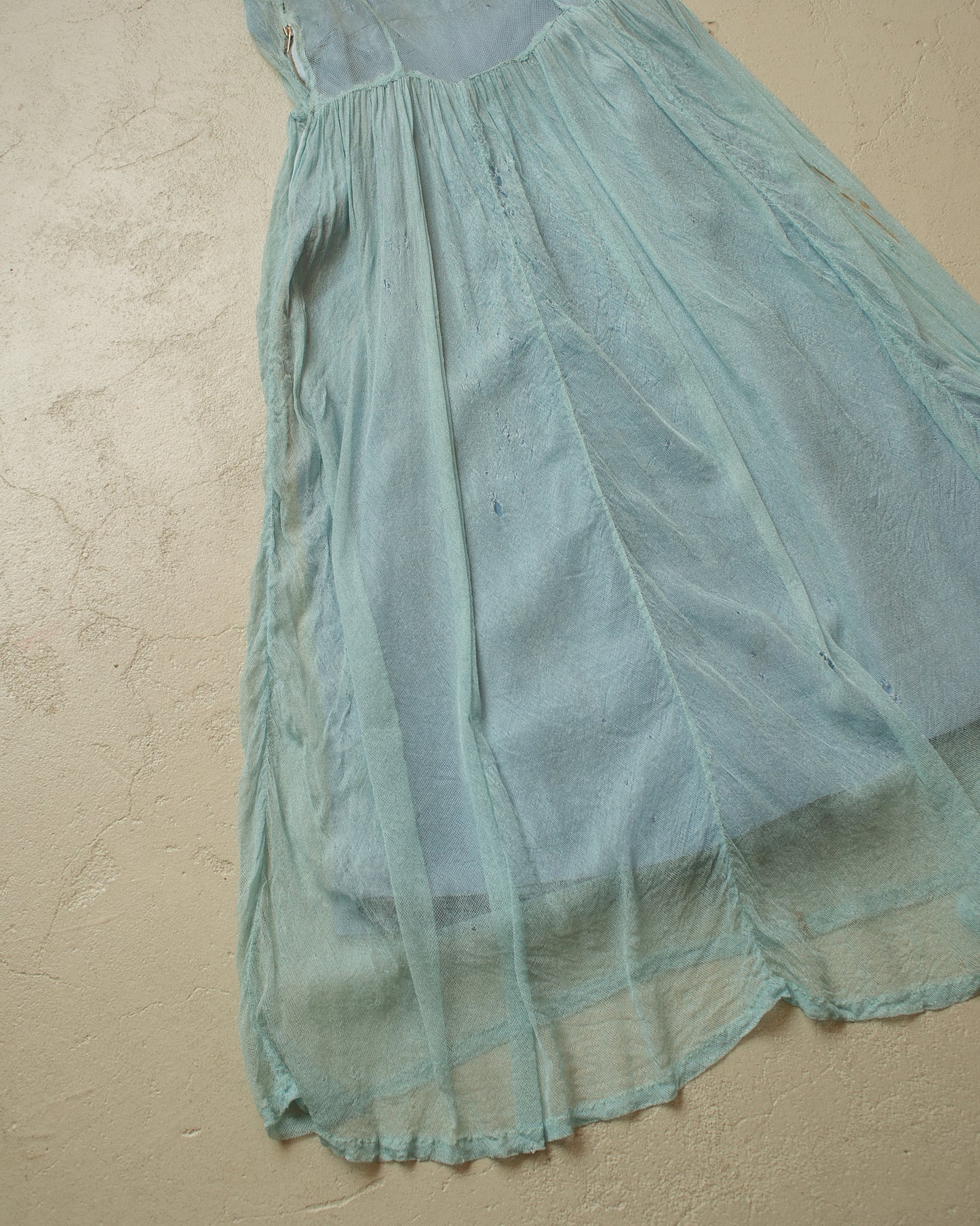 1950s Womens German "2in1" Dress blue - S/M