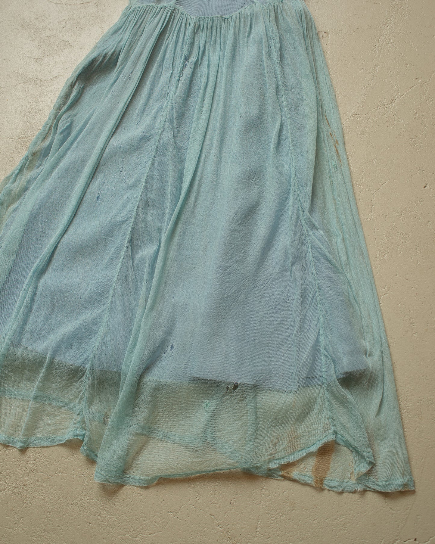 1950s Womens German "2in1" Dress blue - S/M