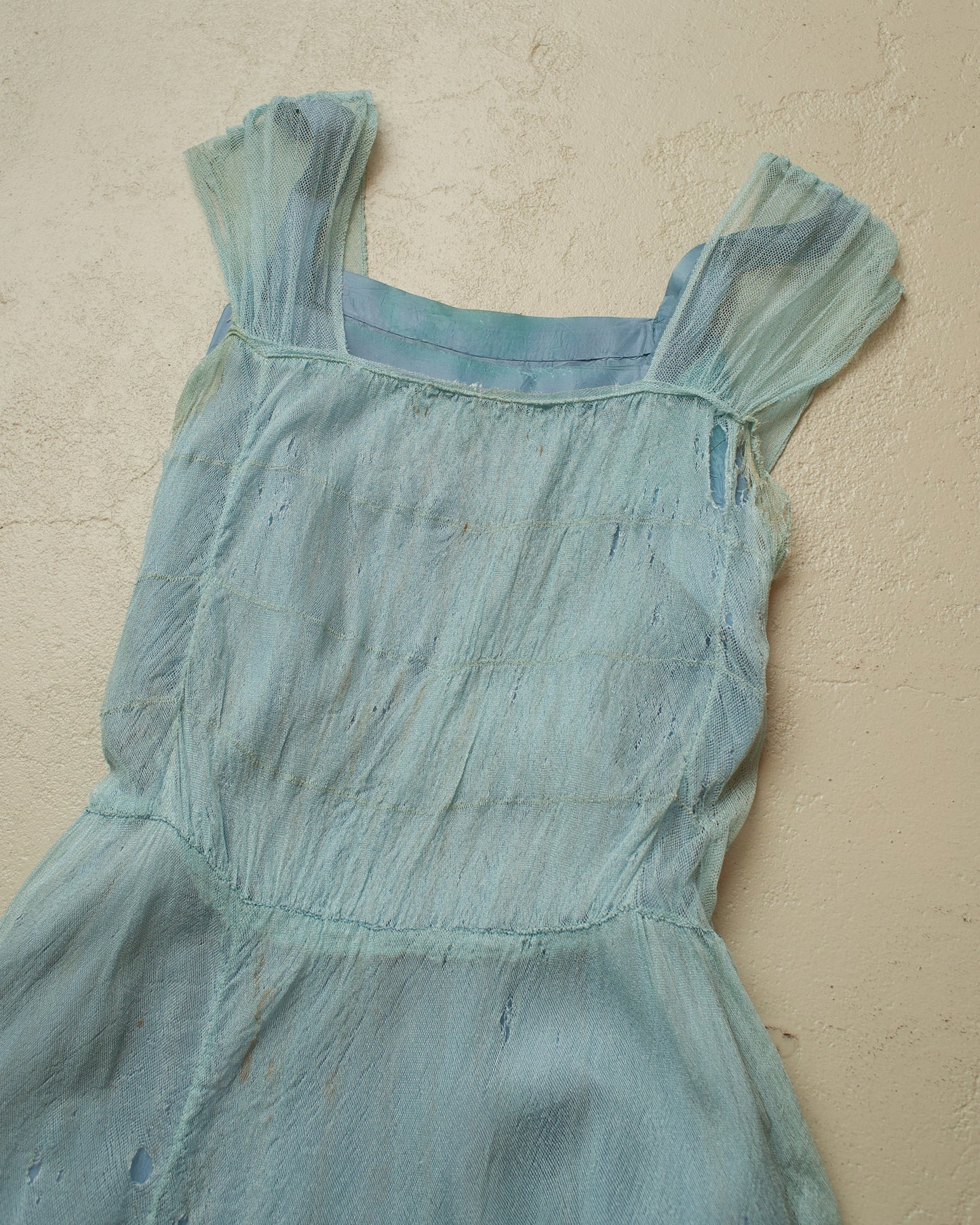 1950s Womens German "2in1" Dress blue - S/M