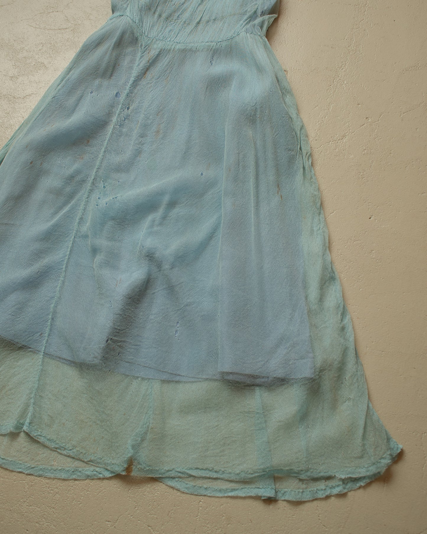 1950s Womens German "2in1" Dress blue - S/M