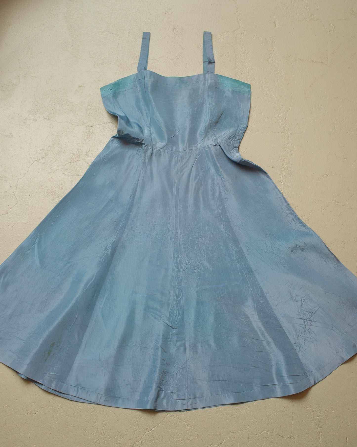 1950s Womens German "2in1" Dress blue - S/M