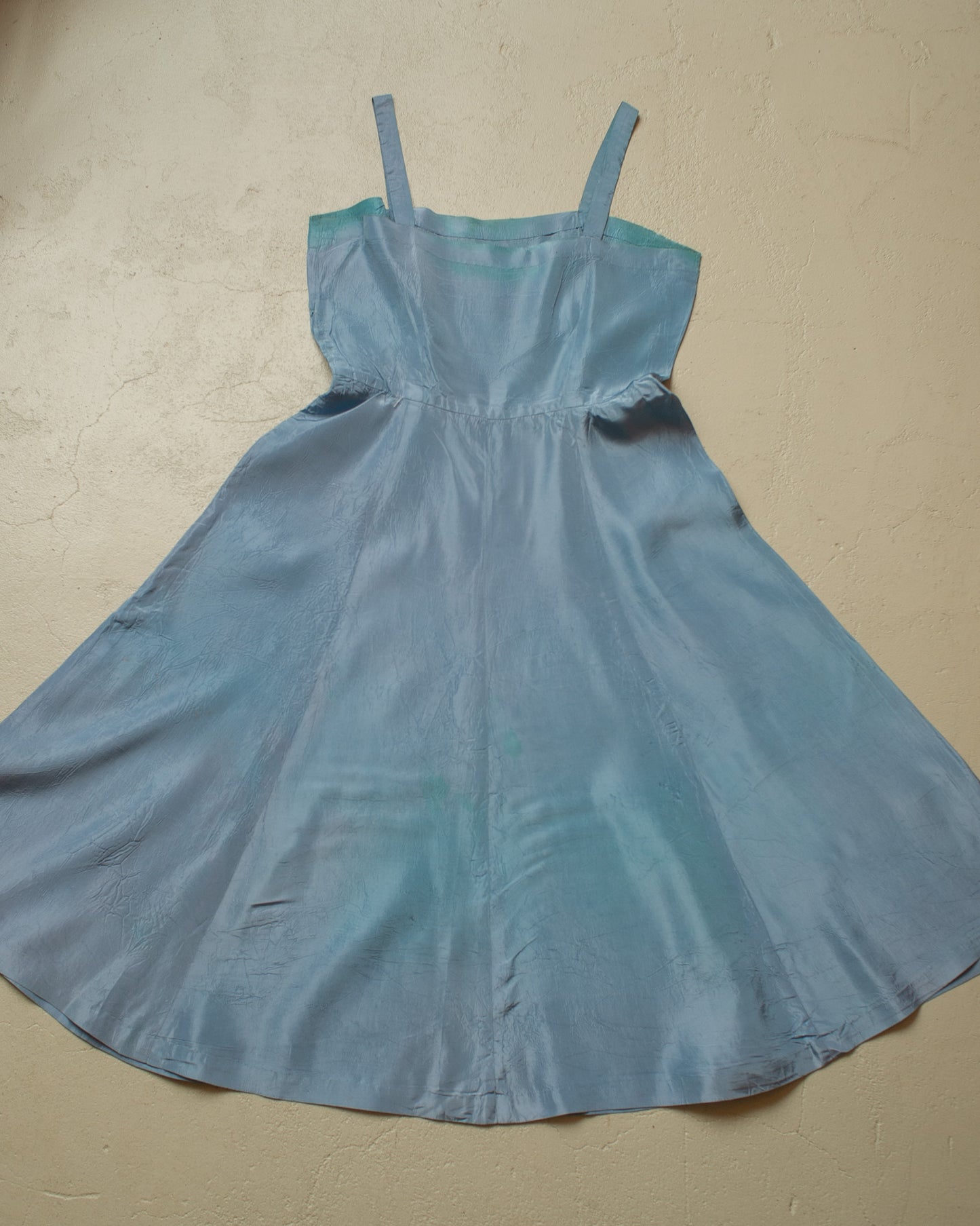 1950s Womens German "2in1" Dress blue - S/M