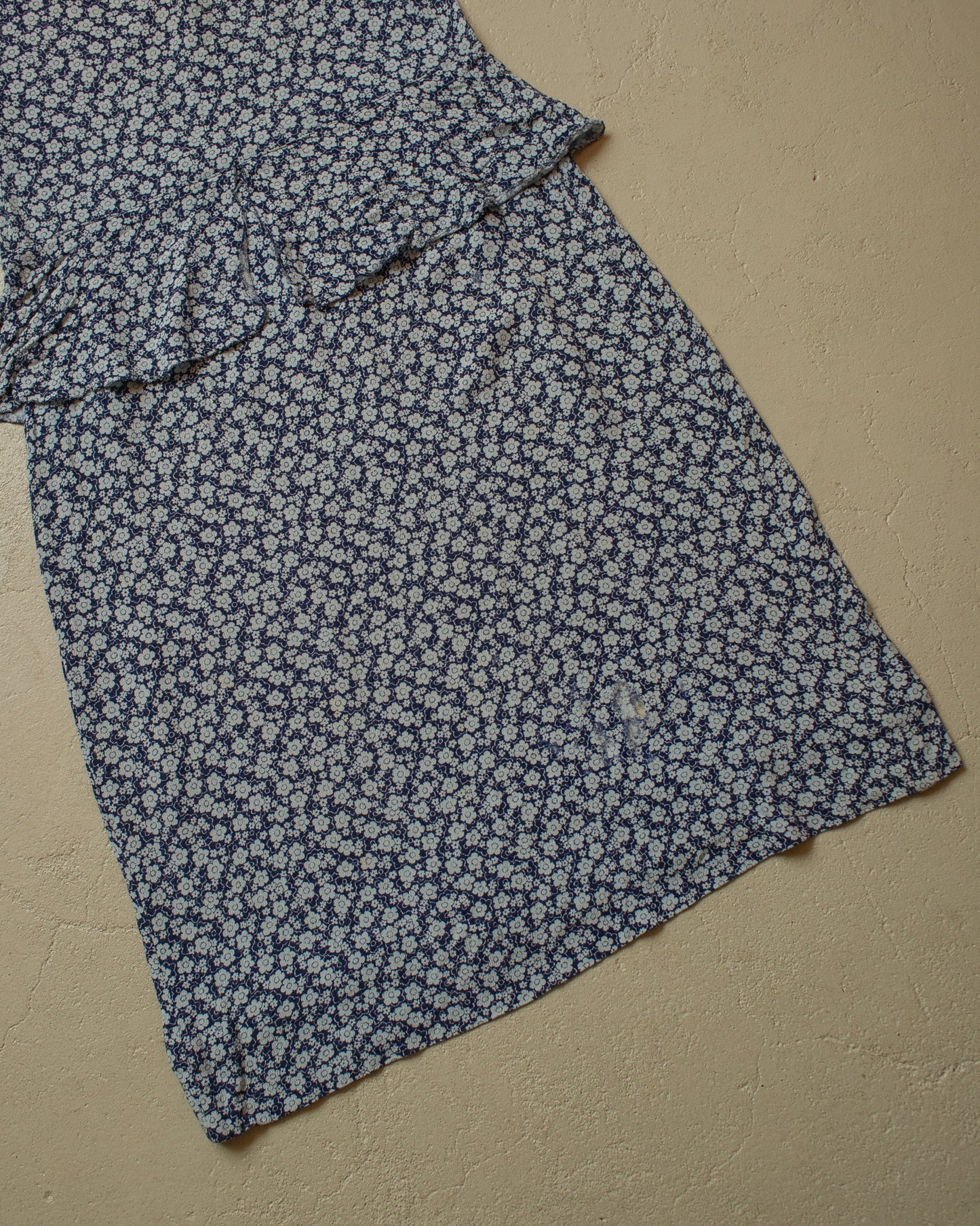 1950s Womens German Flower Print Dress - S