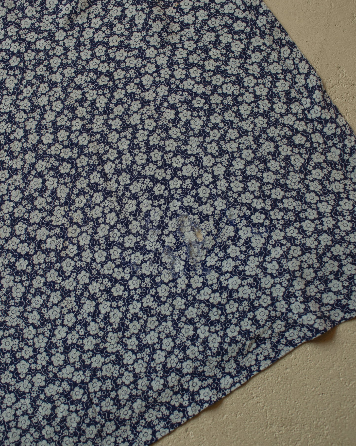 1950s Womens German Flower Print Dress - S