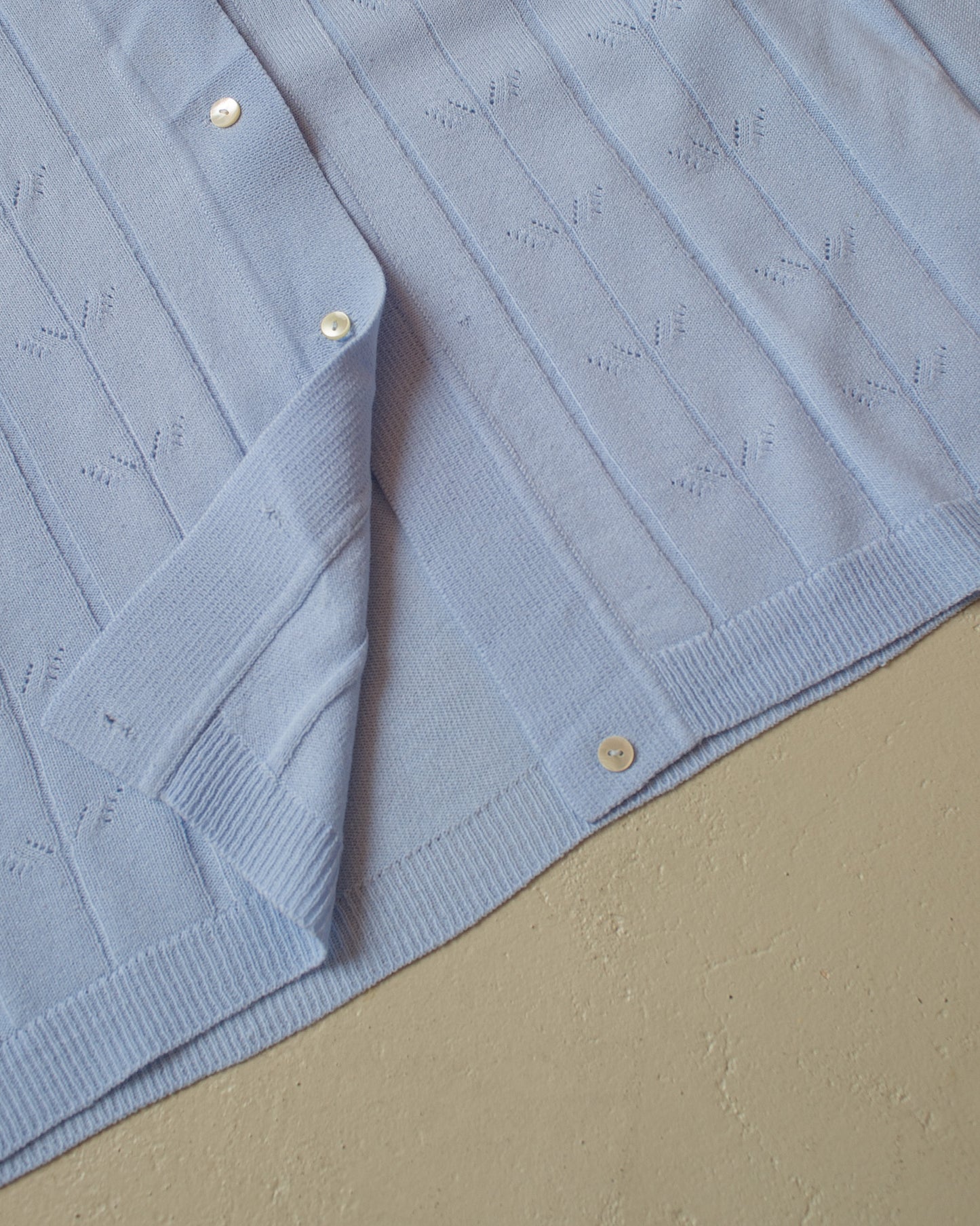 1970s/80s Womens light Knit Jacket blue - L