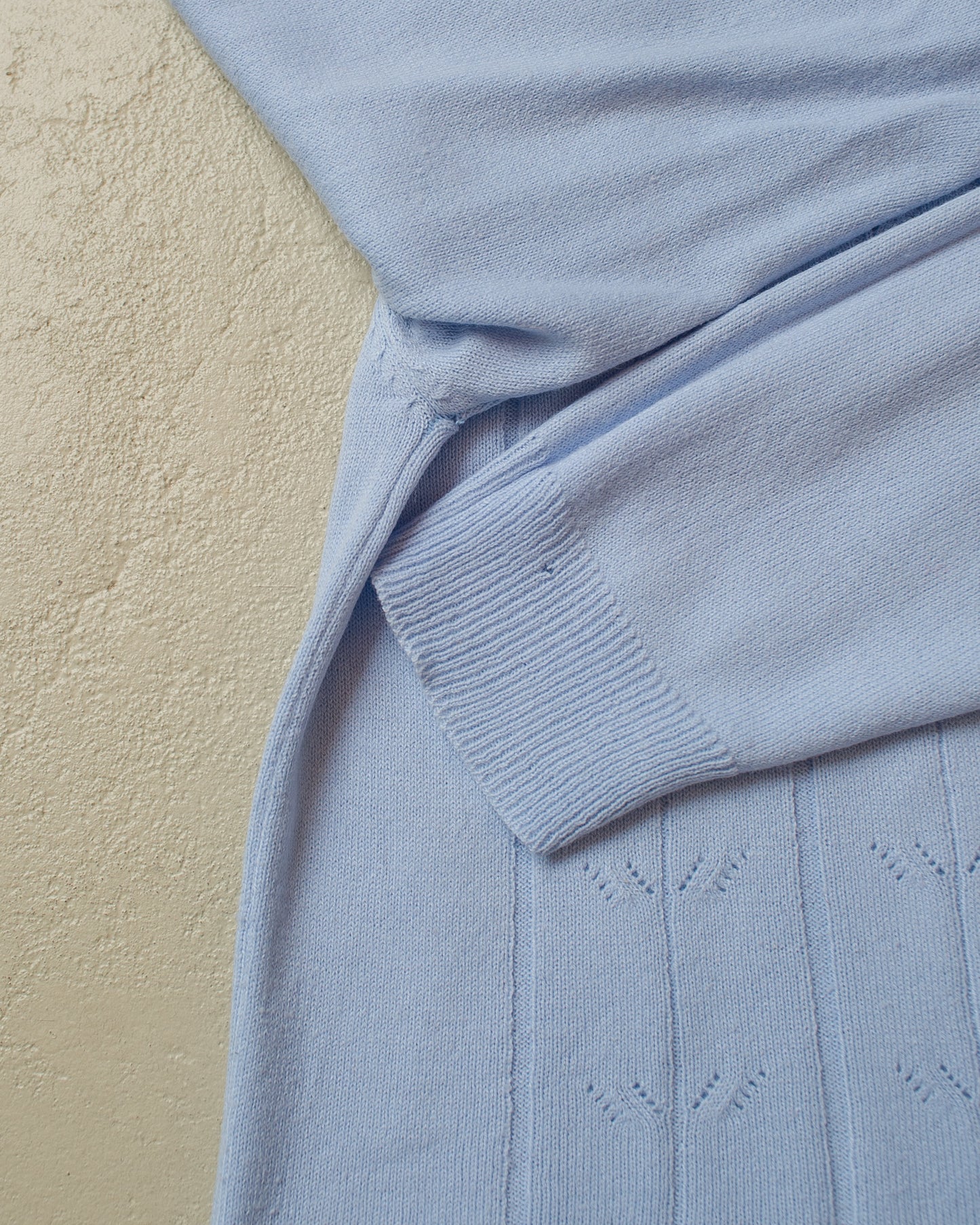 1970s/80s Womens light Knit Jacket blue - L