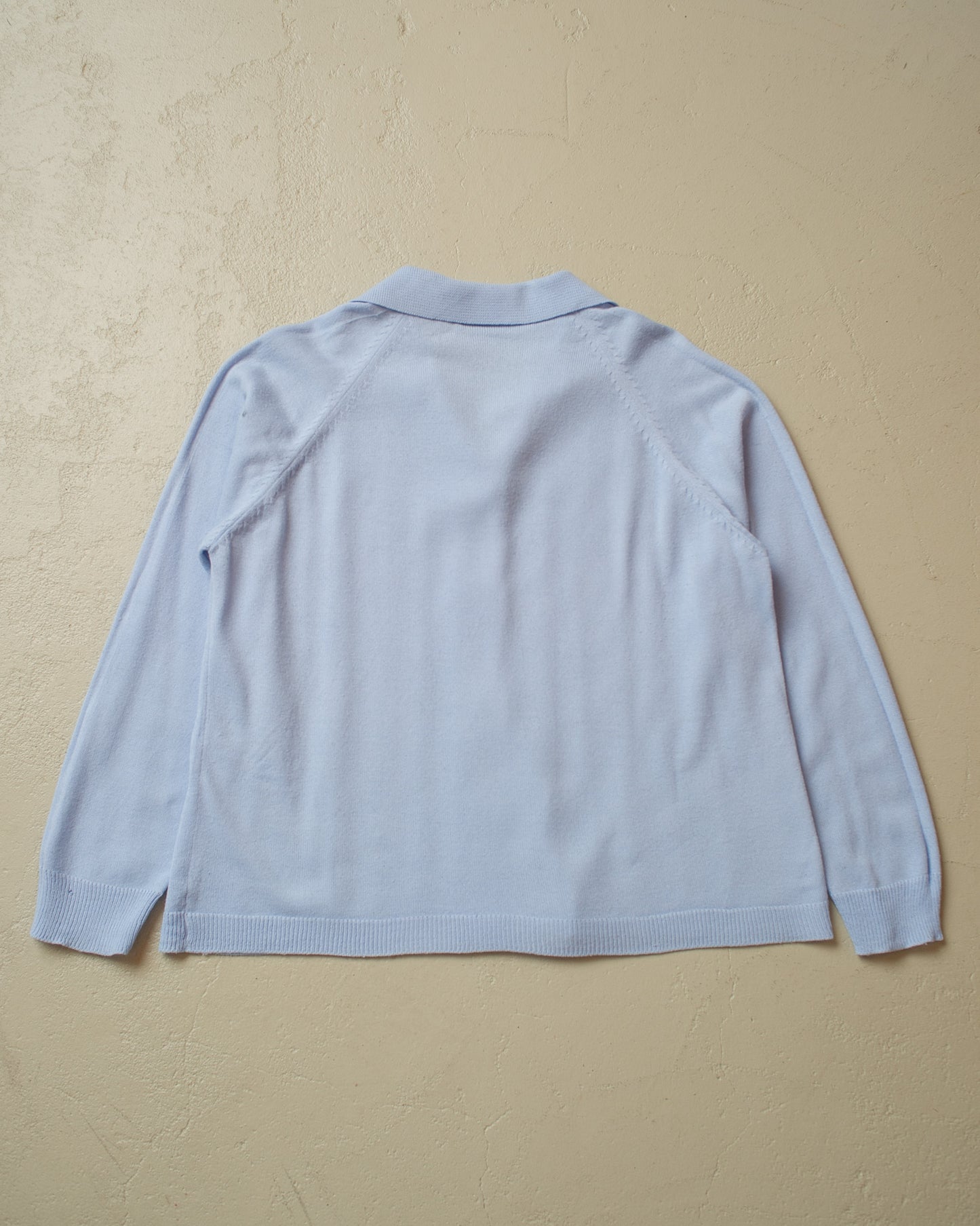 1970s/80s Womens light Knit Jacket blue - L