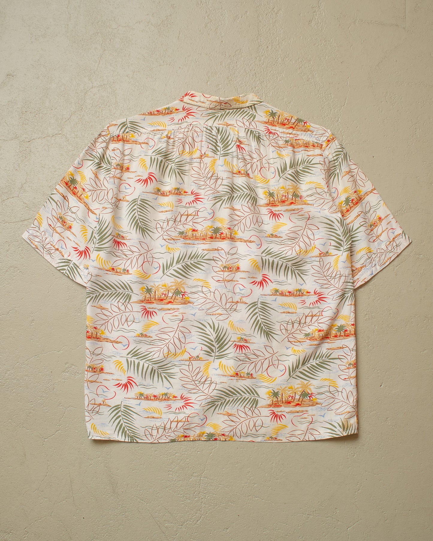 1950s European Womens Hawaii Shirt white - M