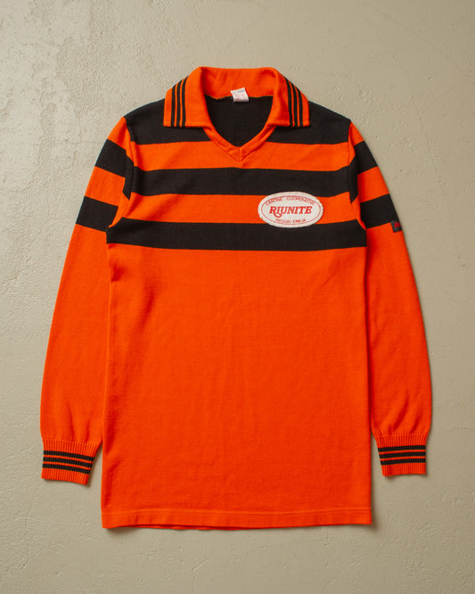 1970s Longsleeve Knit Jersey orange - S/M