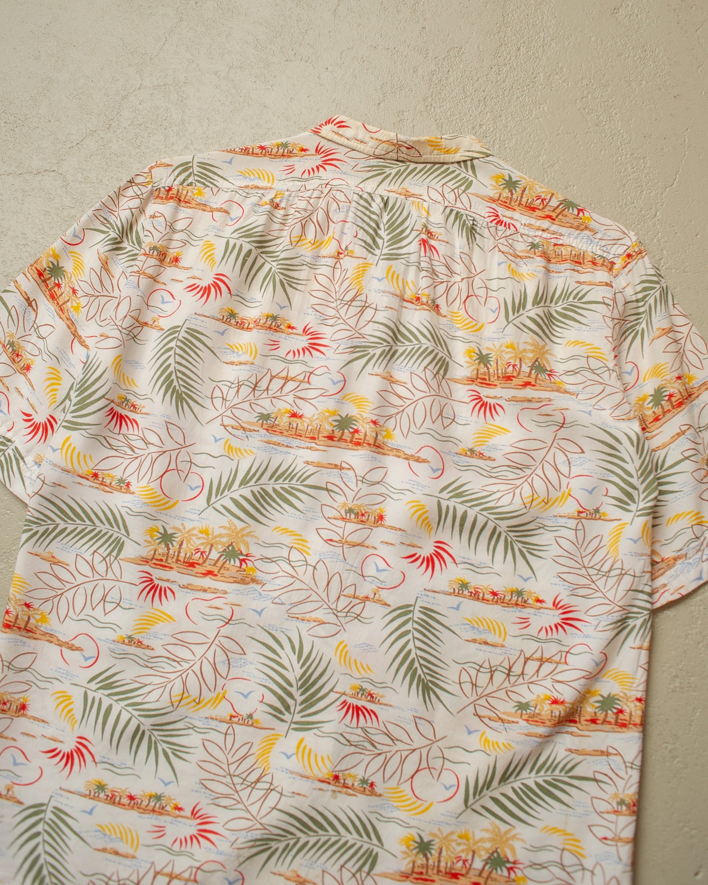 1950s European Womens Hawaii Shirt white - M