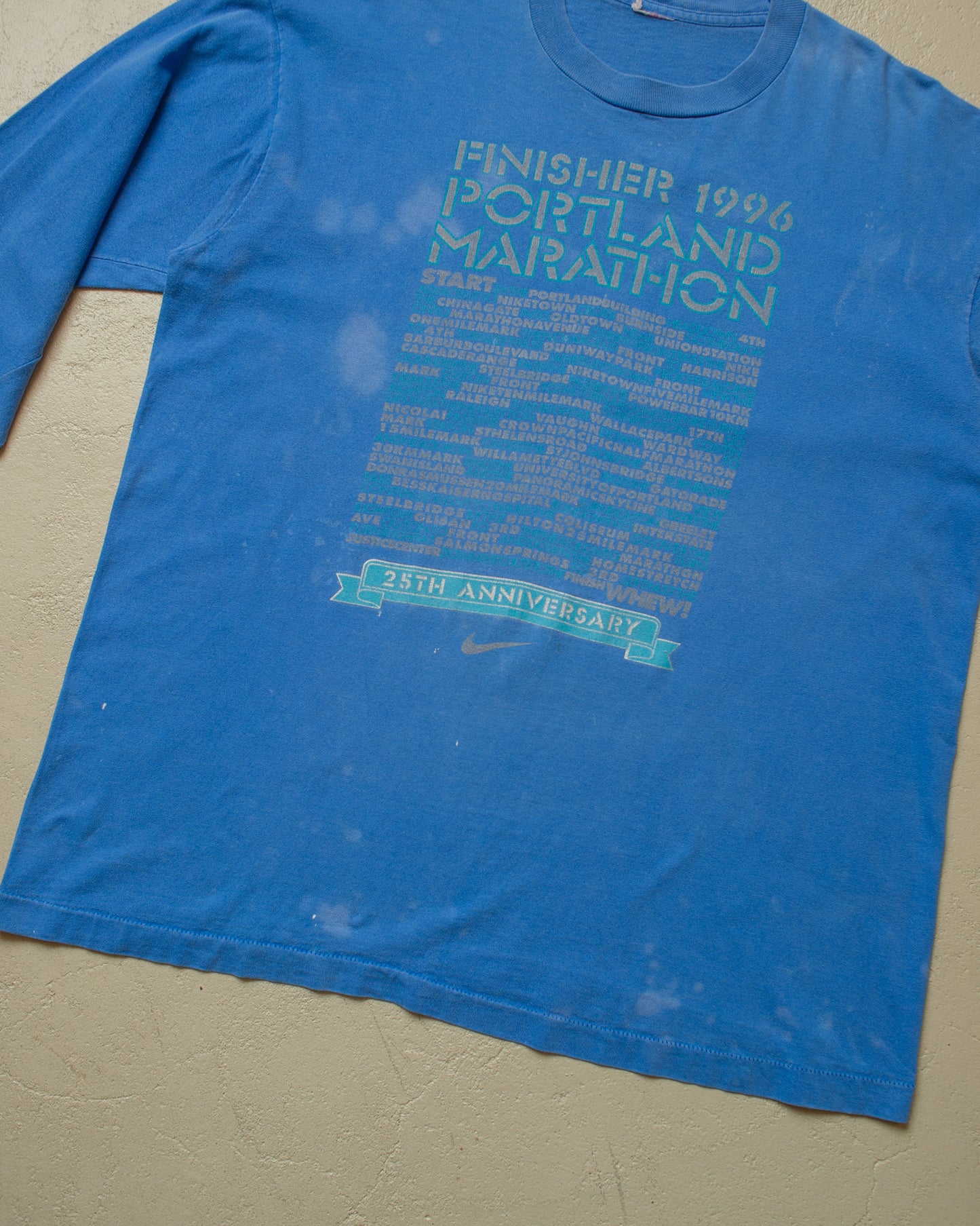 1996 Nike distressed Portland Marathon Longsleeve blue - XL