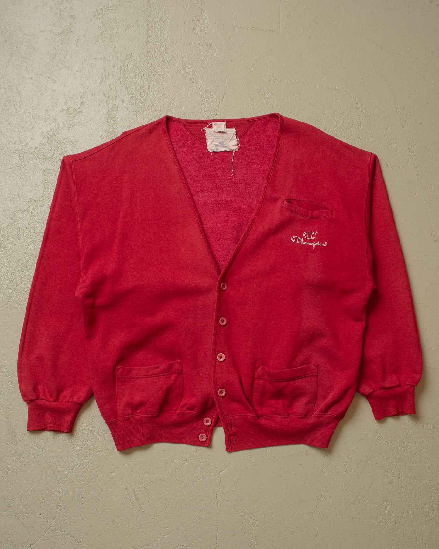 1980s/90s Champion Cardigan Sweatshirt burgundy - L/XL