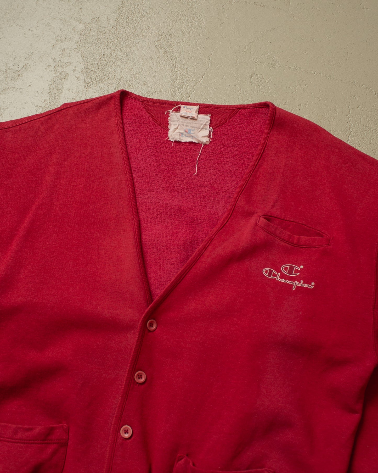 1980s/90s Champion Cardigan Sweatshirt burgundy - L/XL