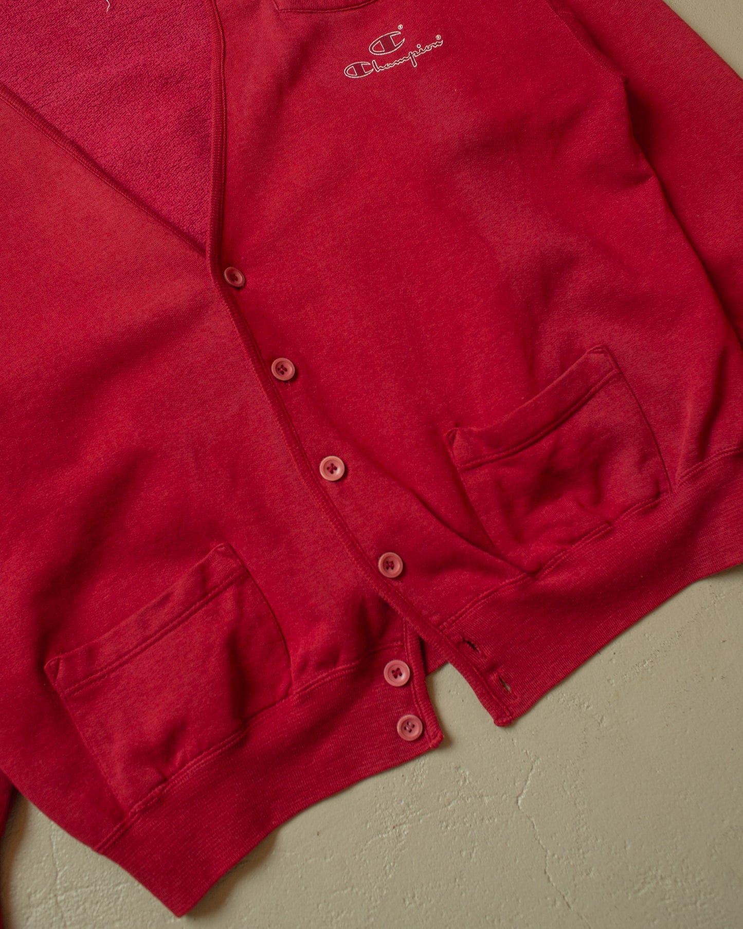 1980s/90s Champion Cardigan Sweatshirt burgundy - L/XL