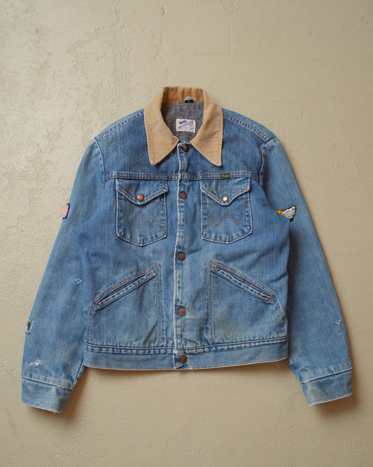 1970s Personalized lined Wrangler Denim Jacket - M